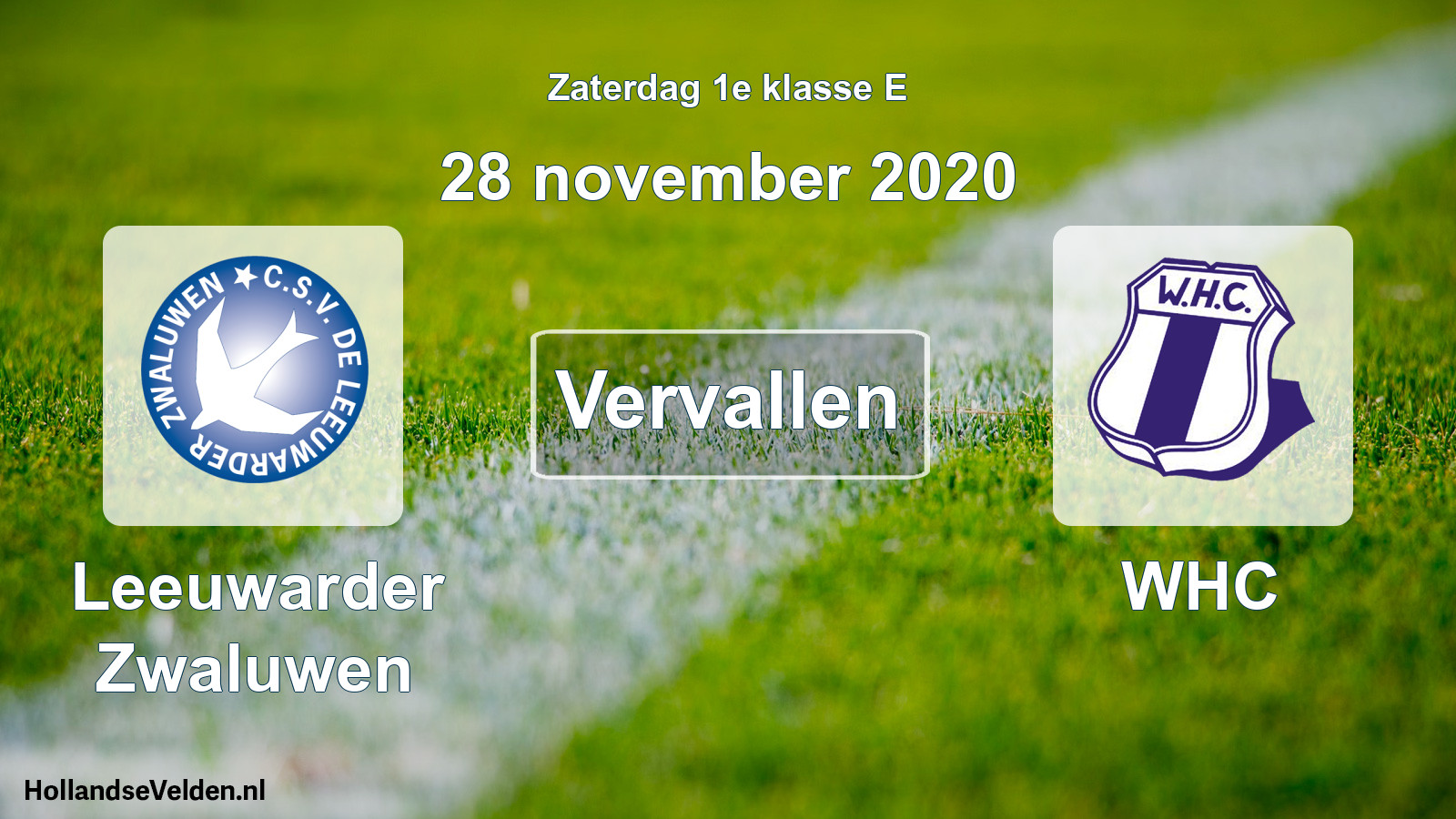Scheduled Match: Leeuwarder Zwaluwen - WHC (28 November 2020)