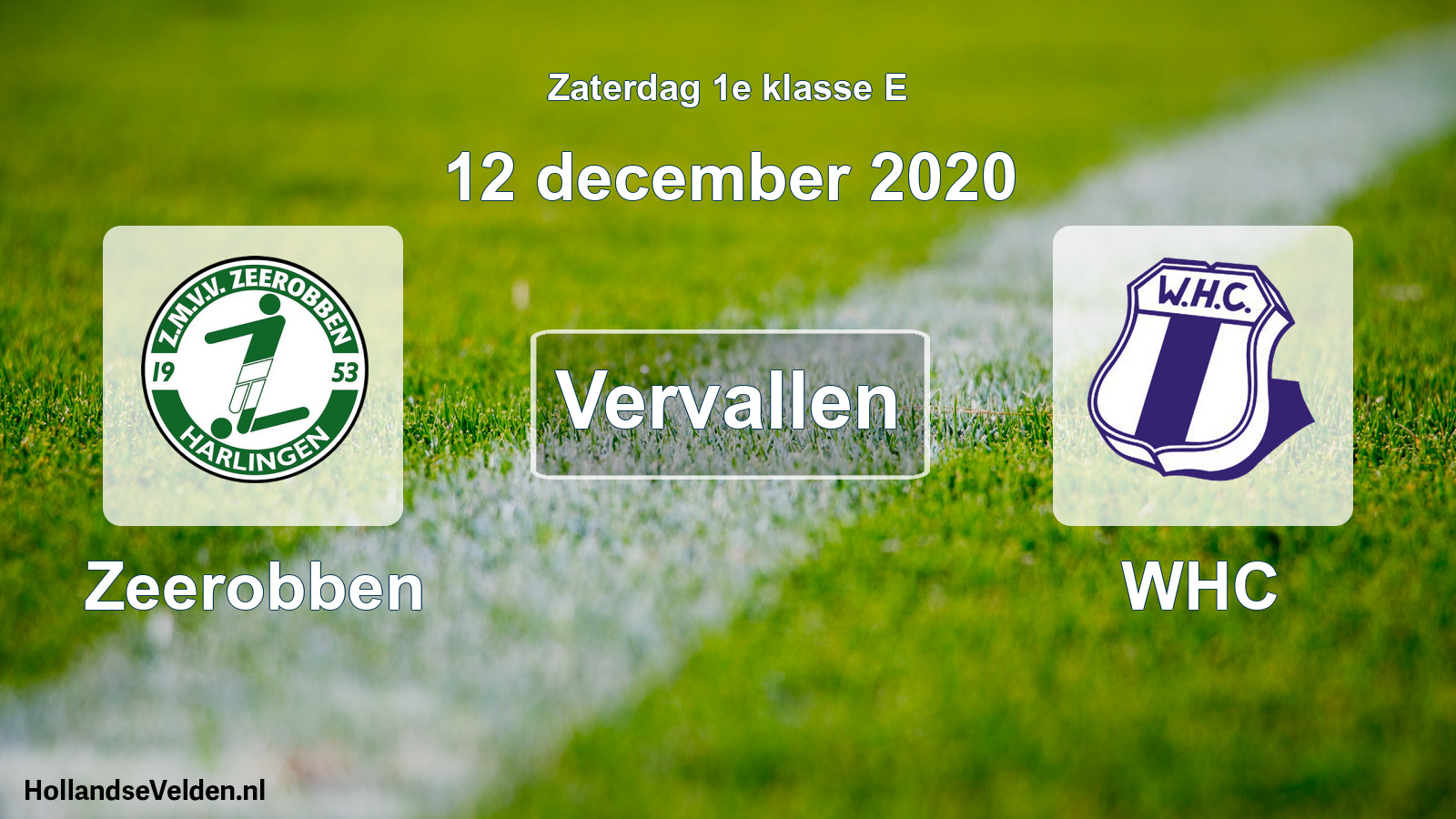 Scheduled Match: Zeerobben - WHC (12 December 2020)