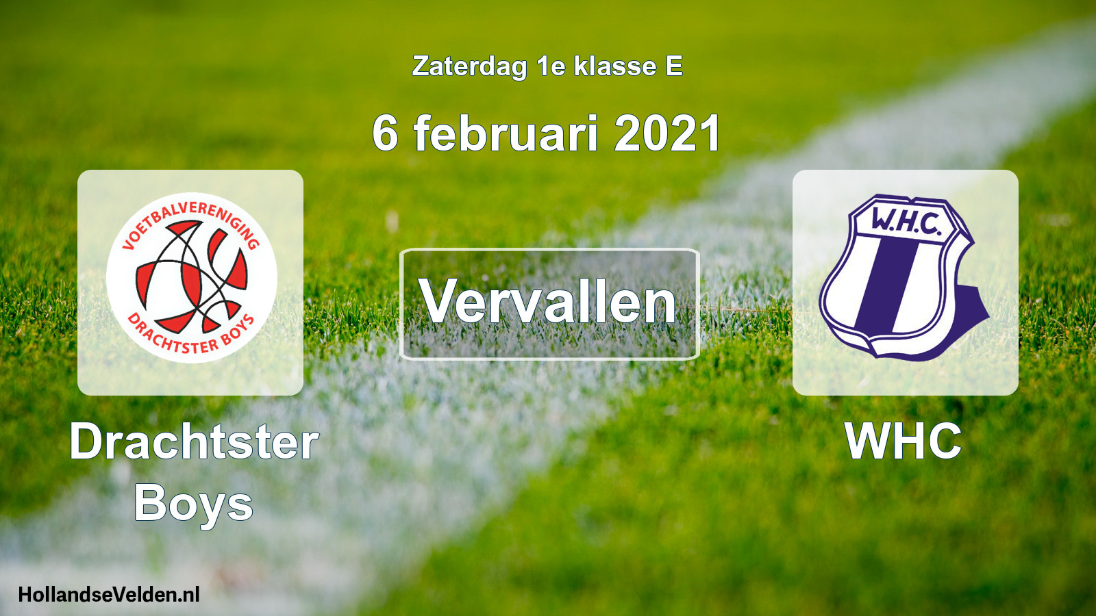 Scheduled Match: Drachtster Boys - WHC (6 February 2021)
