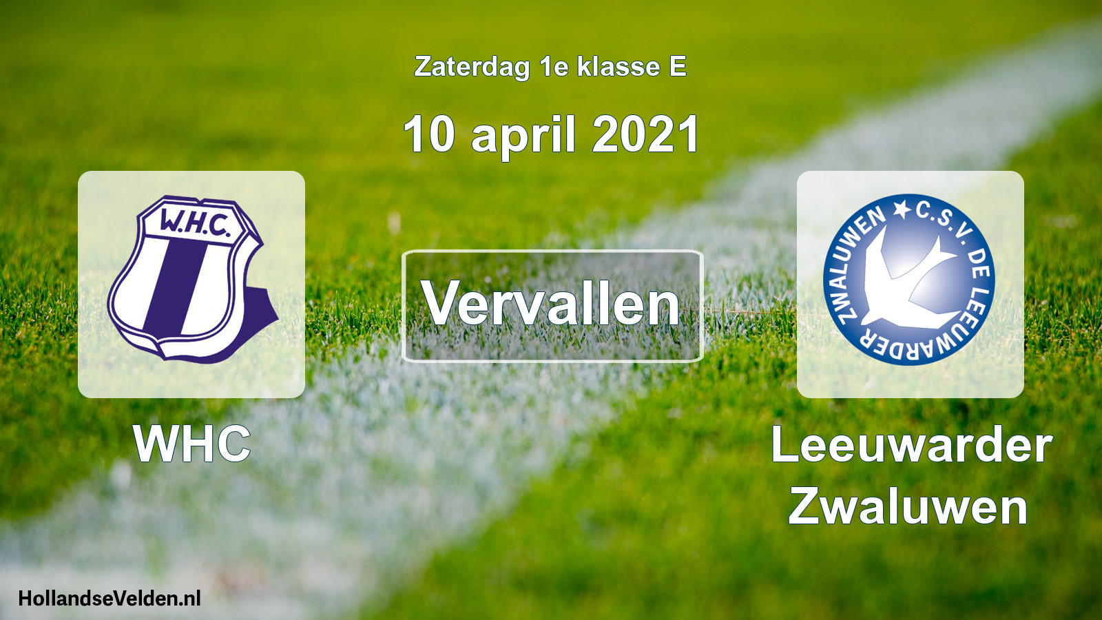 Scheduled Match: WHC - Leeuwarder Zwaluwen (10 April 2021)