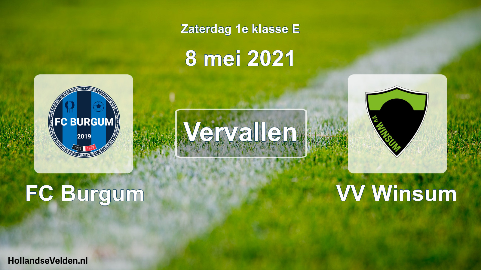 Scheduled Match: FC Burgum - VV Winsum (8 May 2021)