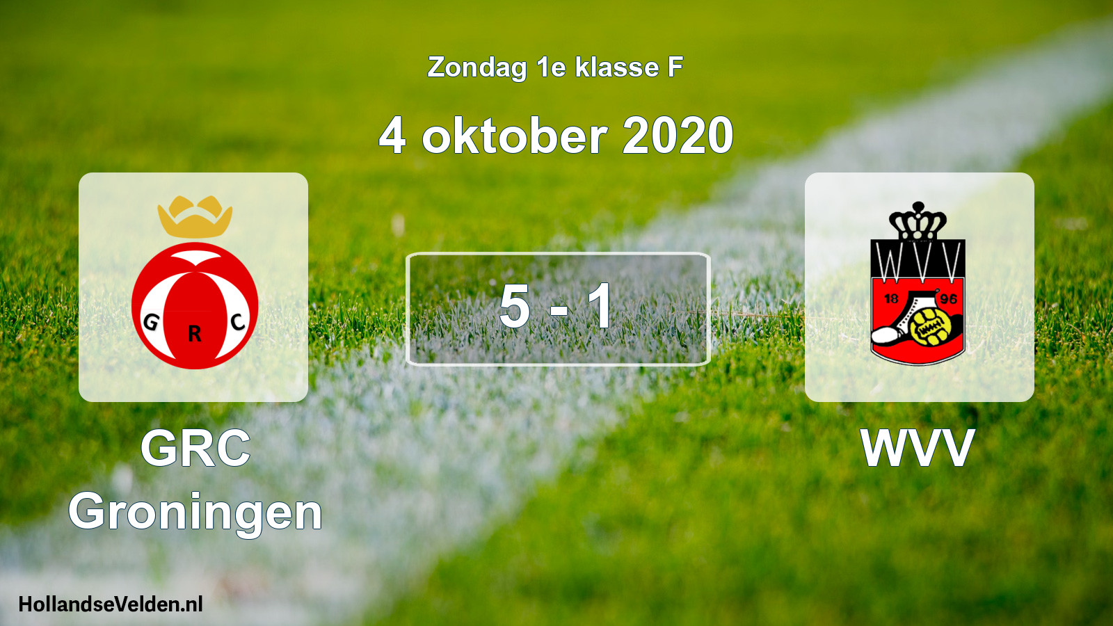 Total number of matches played: GRC Groningen - WVV 5 - 1 (4 October 2020)