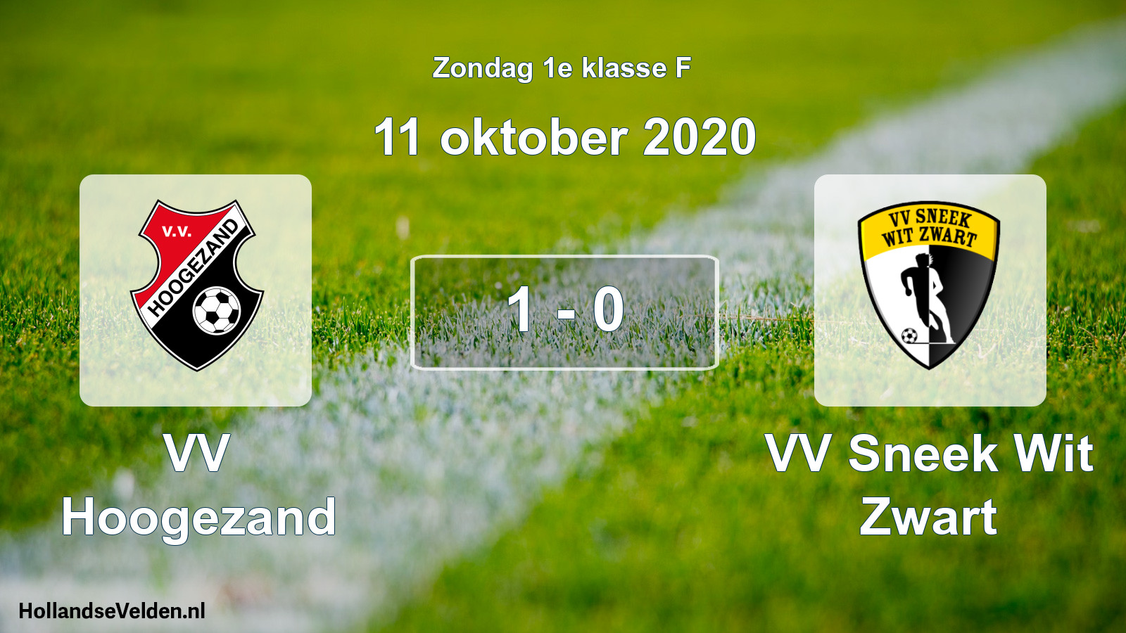 Total number of matches played: VV Hoogezand - VV Sneek Wit Zwart 1 - 0 (11 October 2020)