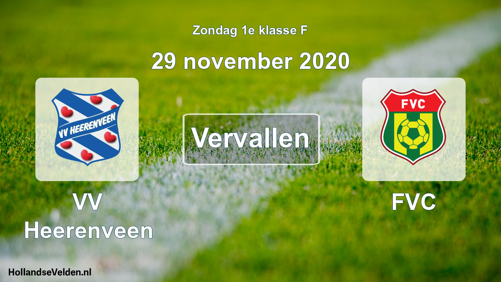 Scheduled Match: VV Heerenveen - FVC (29 November 2020)