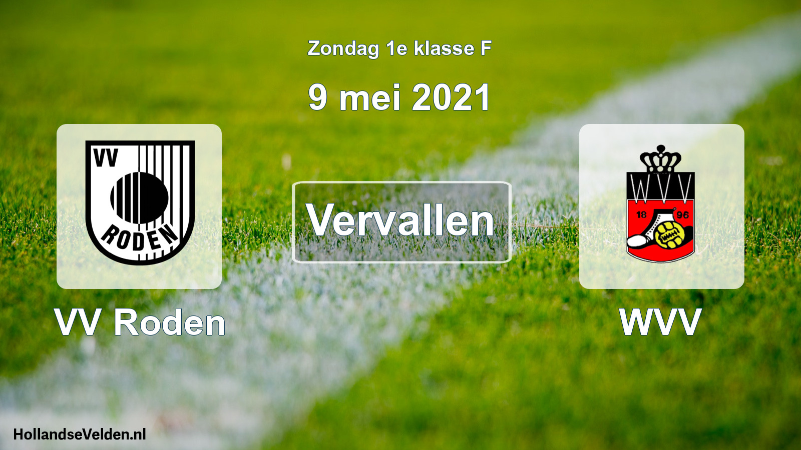 Scheduled Match: VV Roden - WVV (9 May 2021)