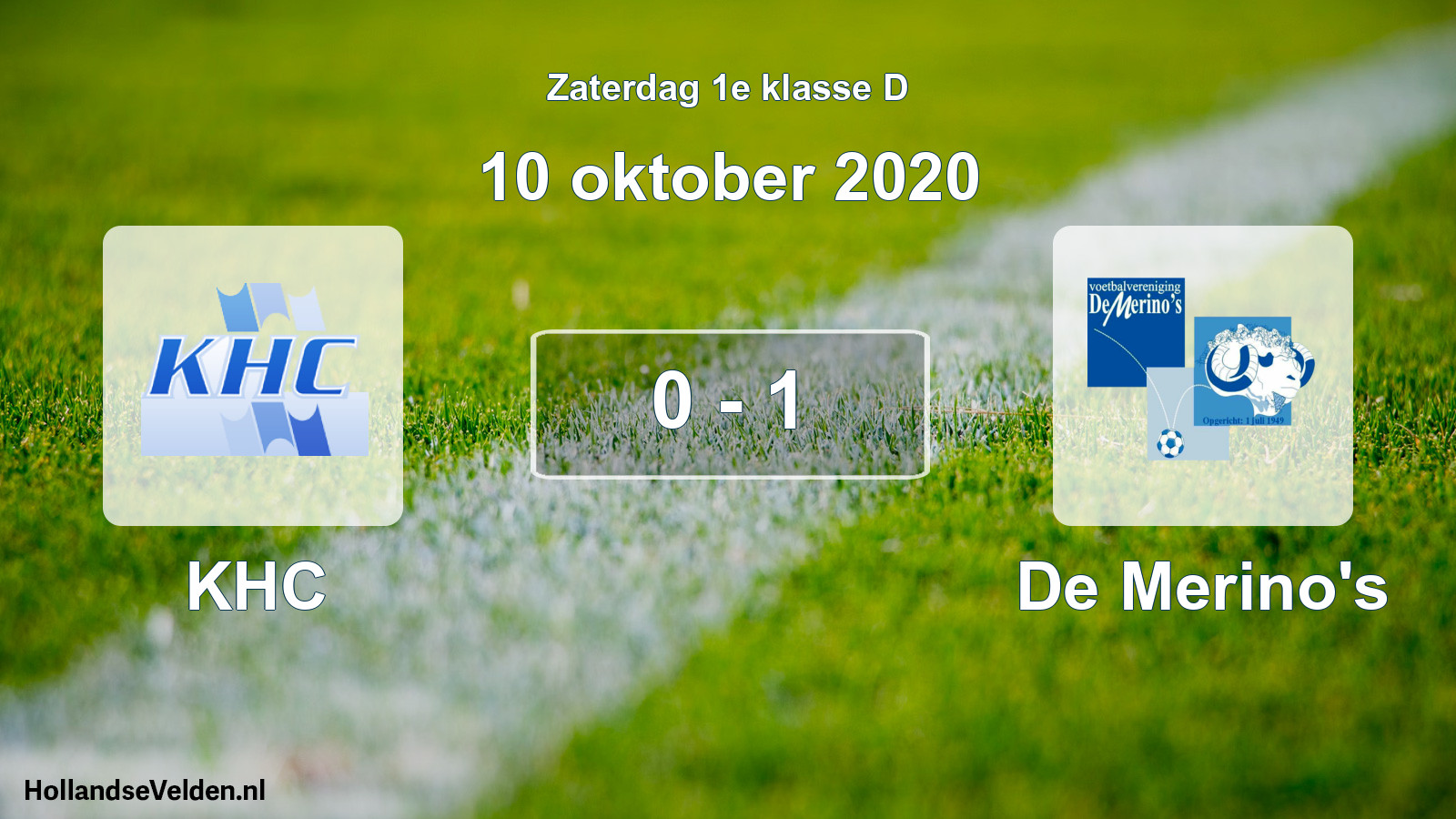 Total number of matches played: KHC - De Merino's 0 - 1 (10 October 2020)