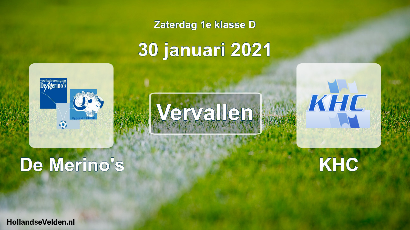 Scheduled Match: De Merino's - KHC (30 January 2021)