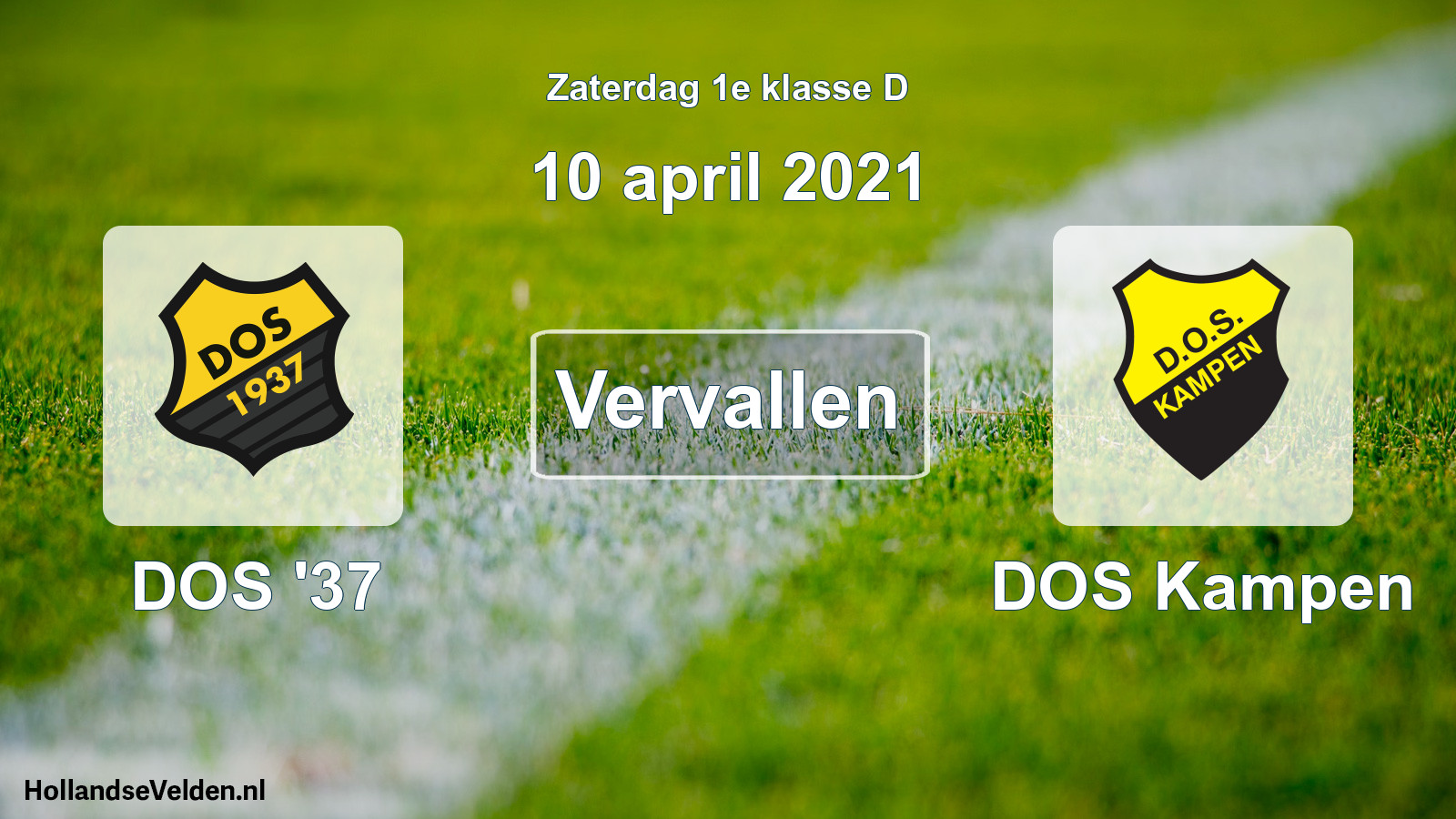Scheduled Match: DOS '37 - DOS Kampen (10 April 2021)