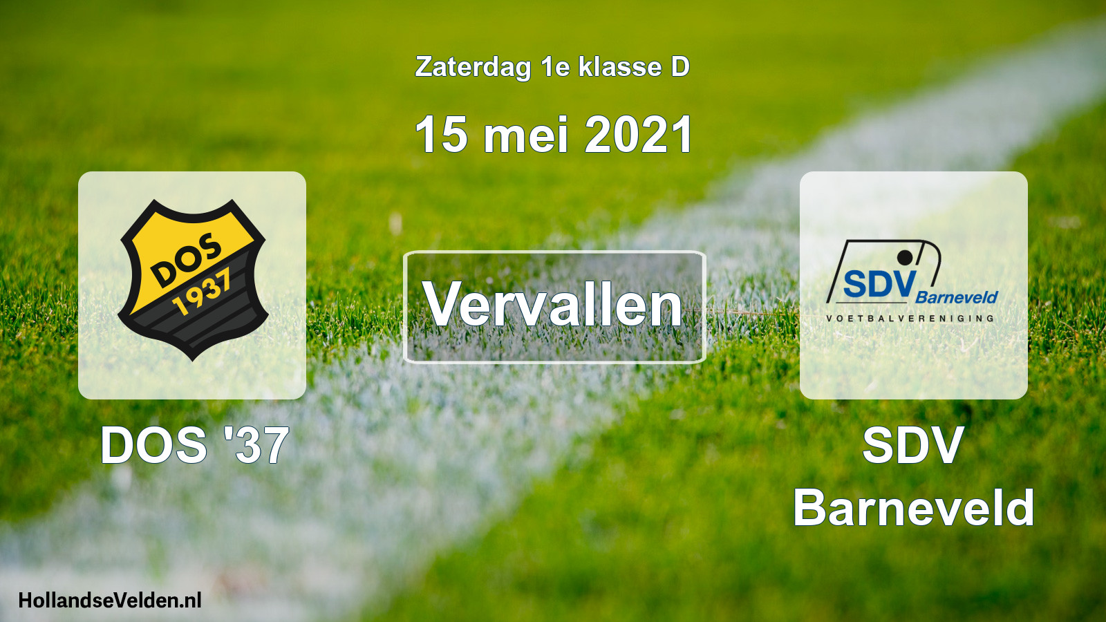 Scheduled Match: DOS '37 - SDV Barneveld (15 May 2021)