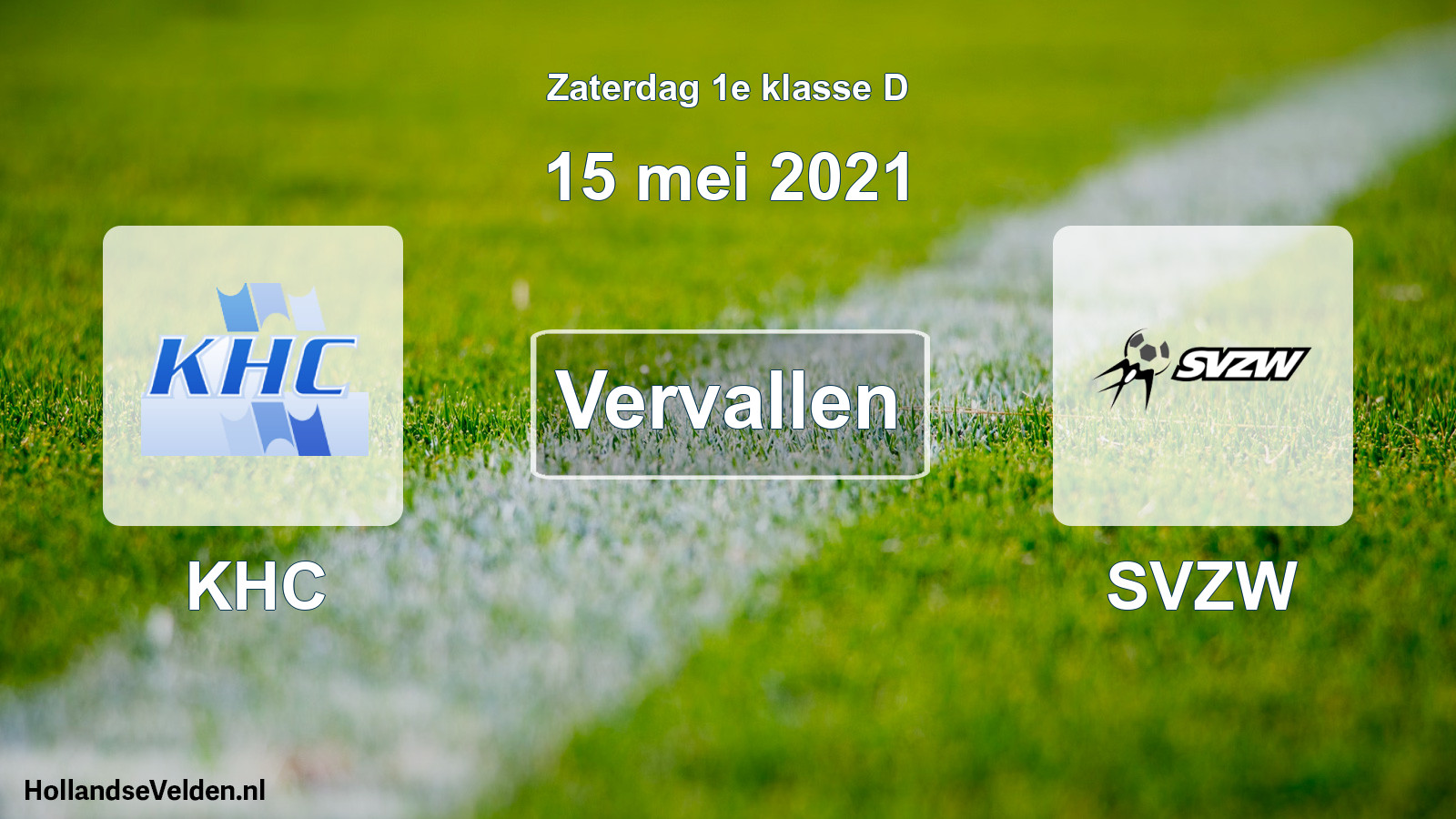 Scheduled Match: KHC - SVZW (15 May 2021)