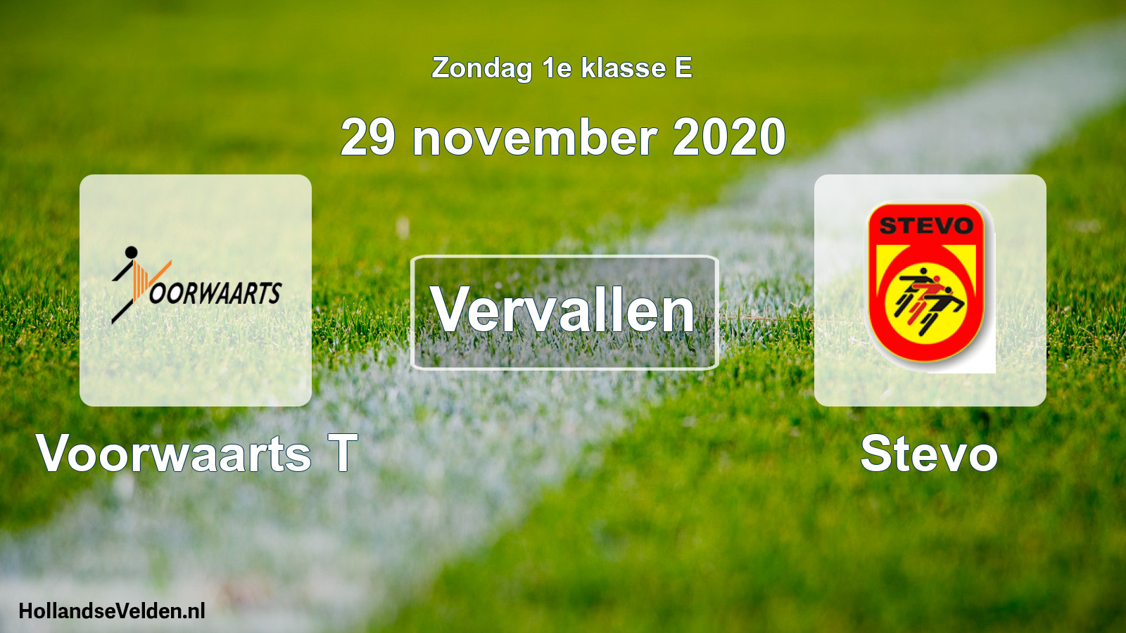 Scheduled Match: Voorwaarts T - Stevo (29 November 2020)
