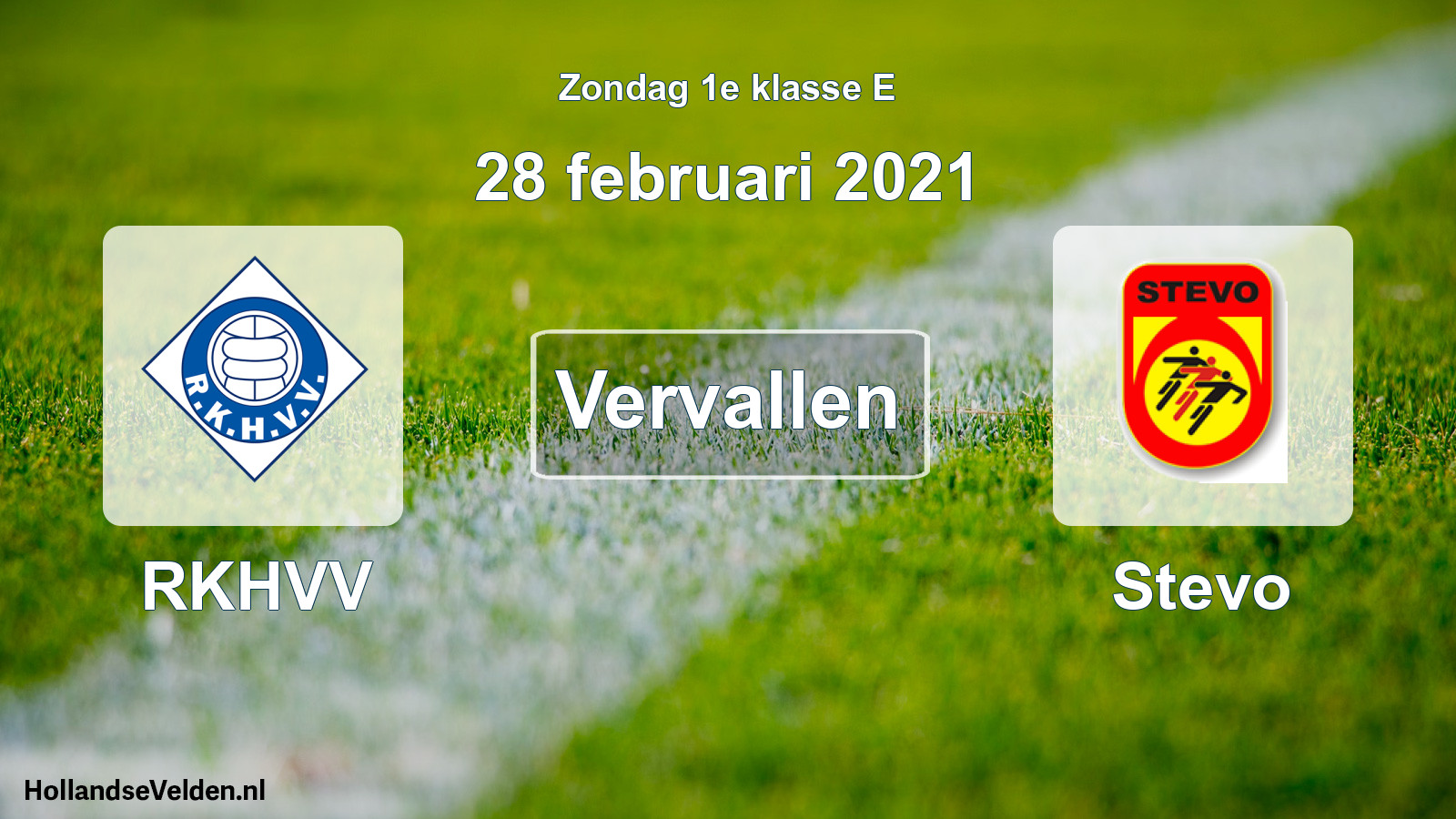 Scheduled Match: RKHVV - Stevo (28 February 2021)