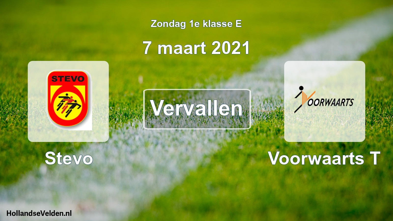 Scheduled Match: Stevo - Voorwaarts T (7 March 2021)