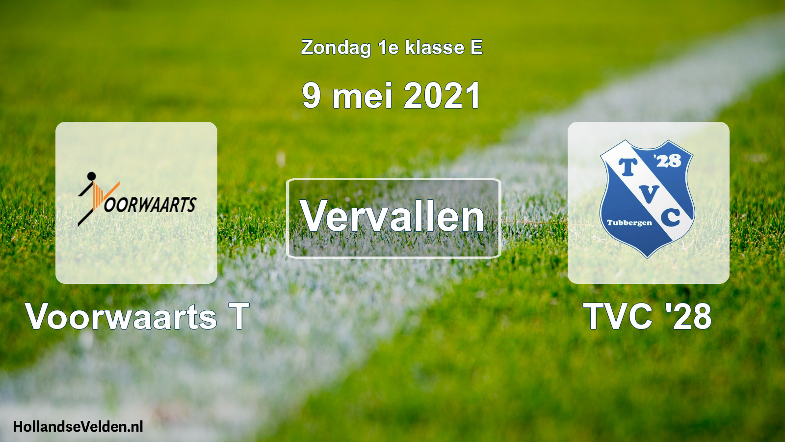 Scheduled Match: Voorwaarts T - TVC '28 (9 May 2021)