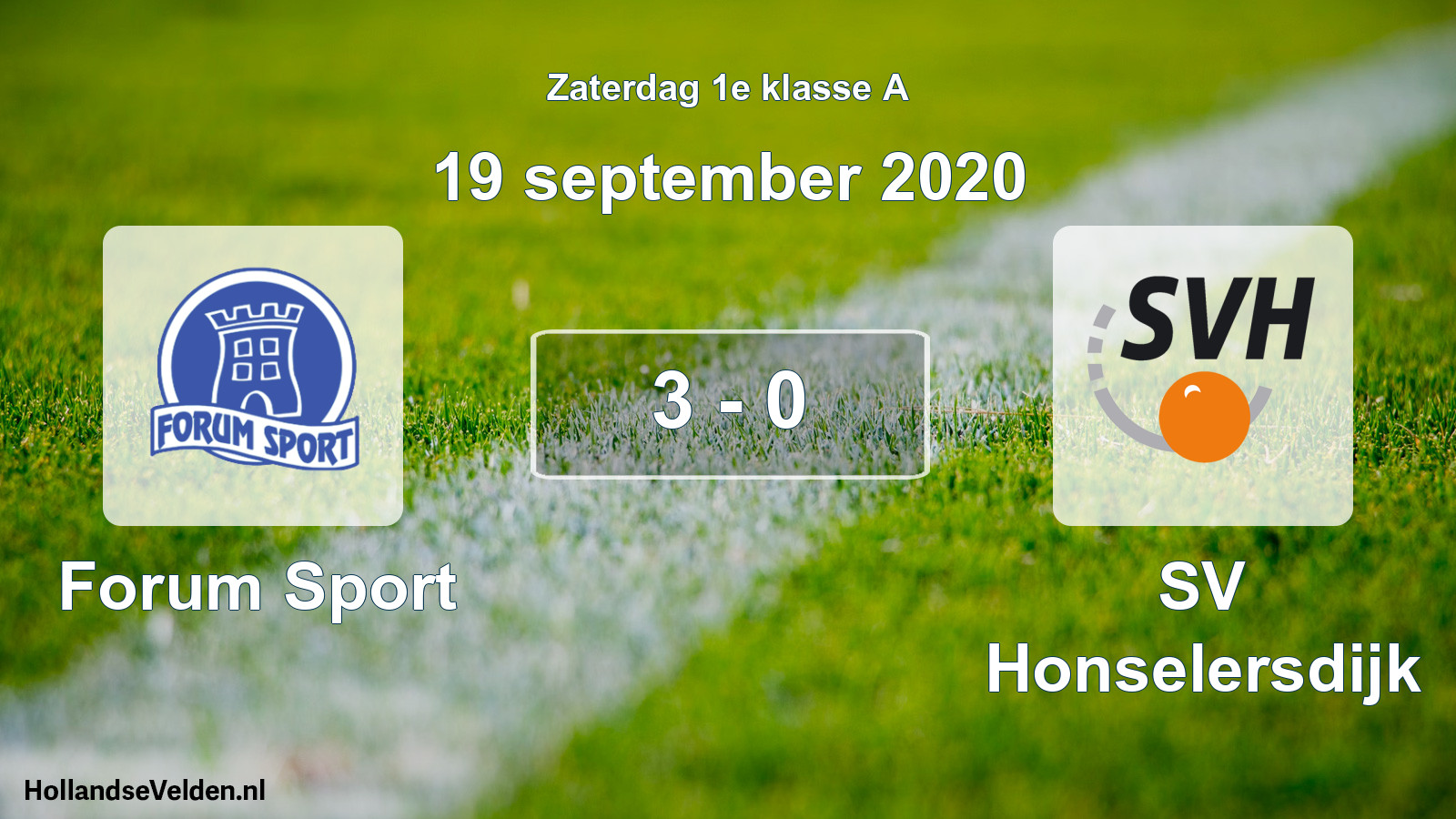 Total number of matches played: Forum Sport - SV Honselersdijk 3 - 0 (19 September 2020)