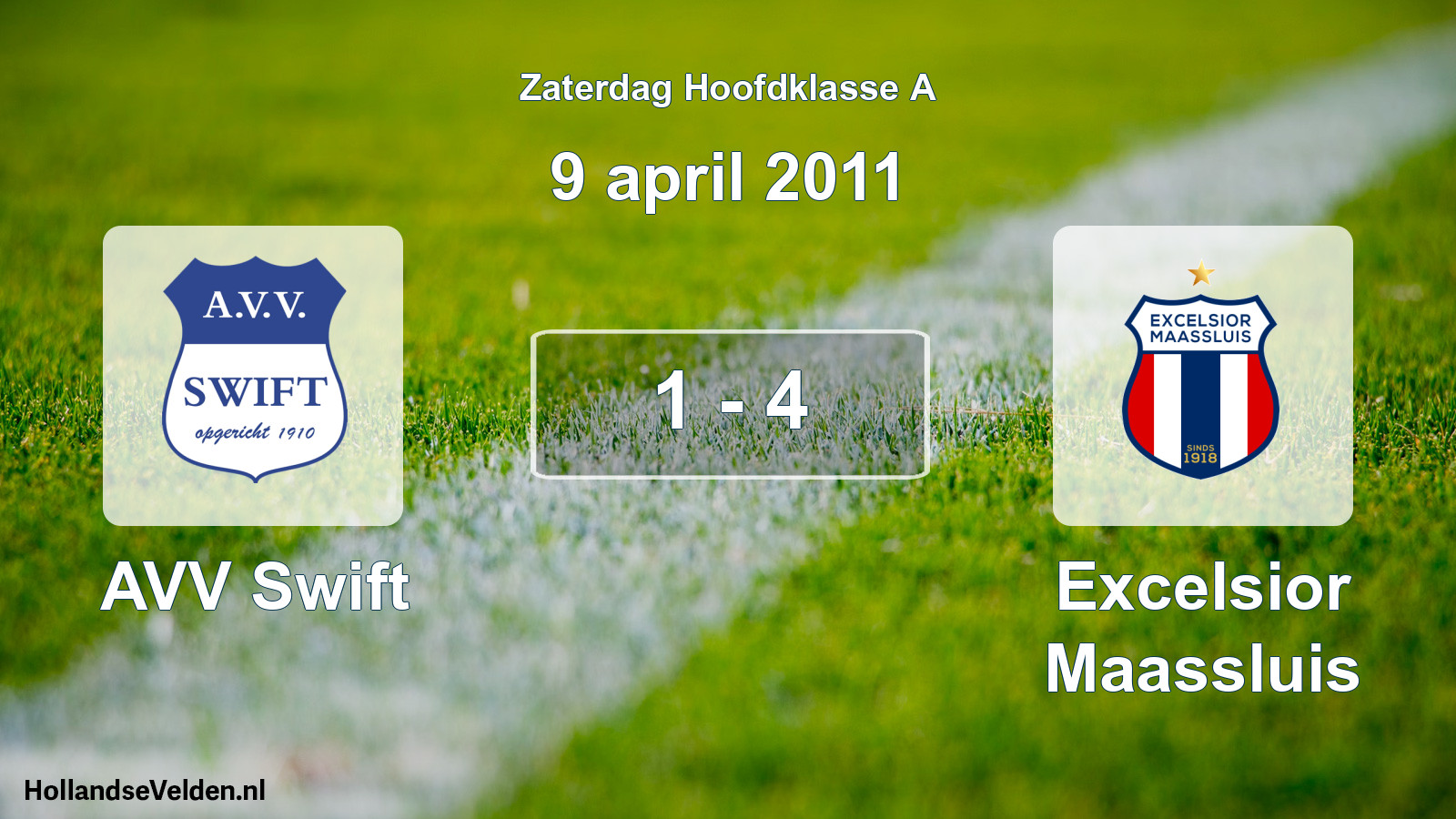Total number of matches played: AVV Swift - Excelsior Maassluis 1 - 4 (9 April 2011)