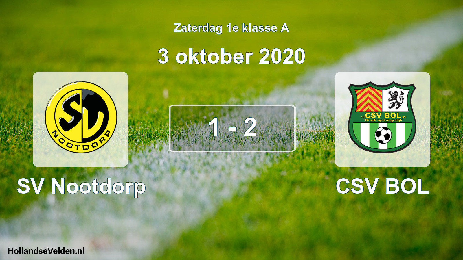 Total number of matches played: SV Nootdorp - CSV BOL 1 - 2 (3 October 2020)