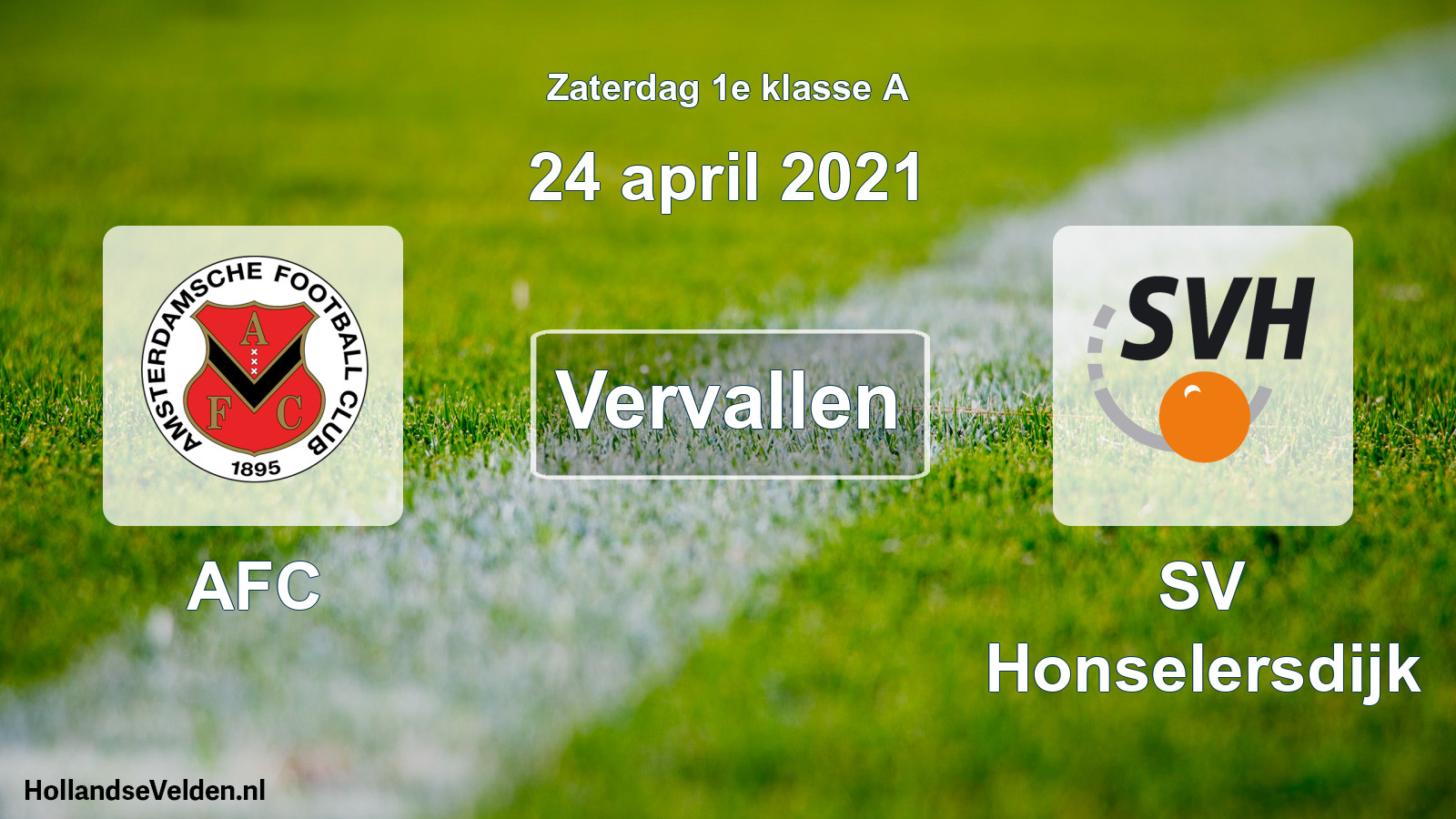 Scheduled Match: AFC - SV Honselersdijk (24 April 2021)