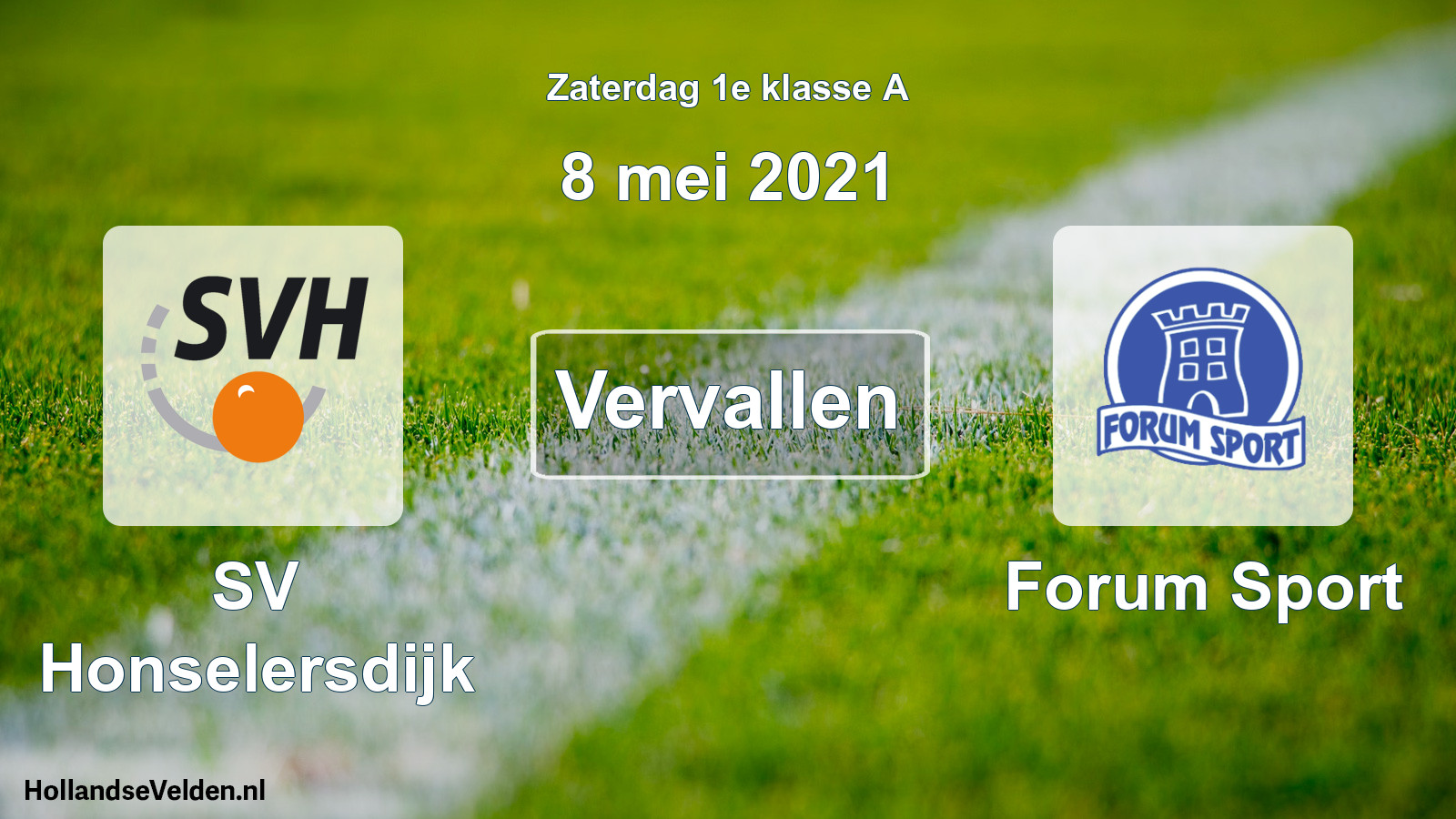 Scheduled Match: SV Honselersdijk - Forum Sport (8 May 2021)