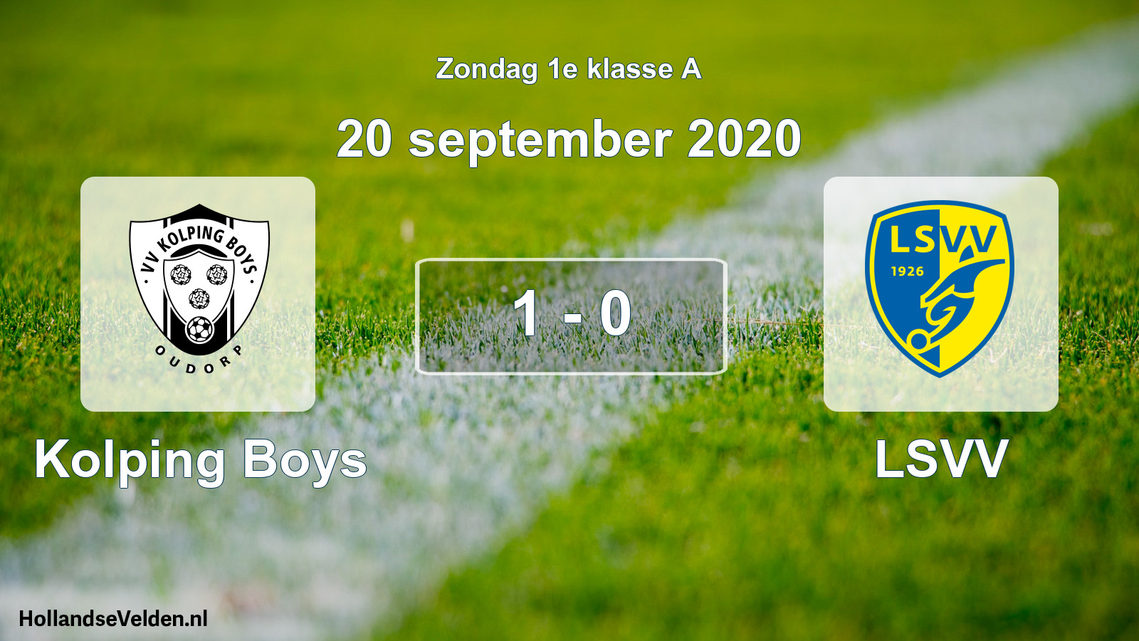 Total number of matches played: Kolping Boys - LSVV 1 - 0 (20 September 2020)