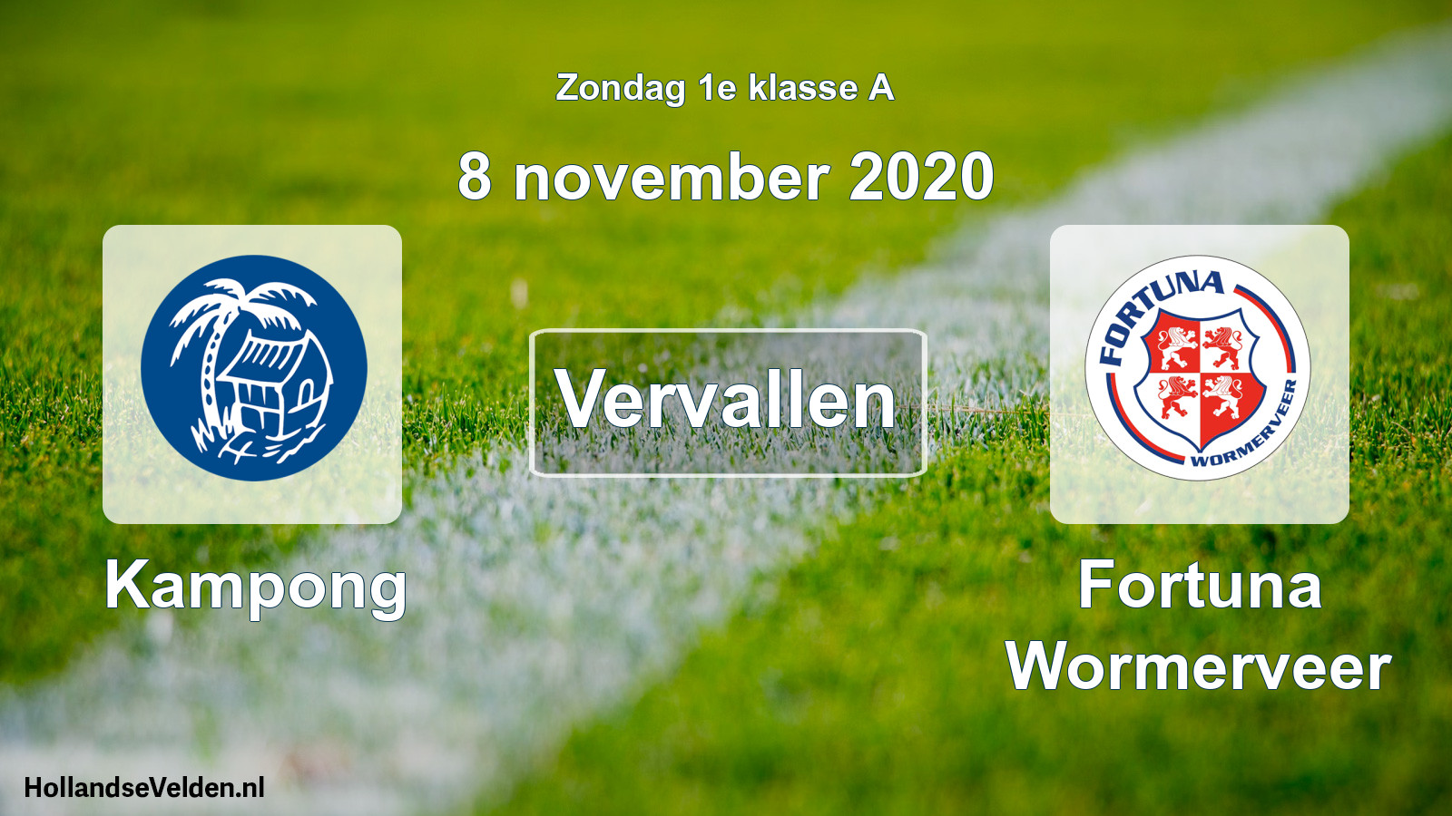 Scheduled Match: Kampong - Fortuna Wormerveer (8 November 2020)