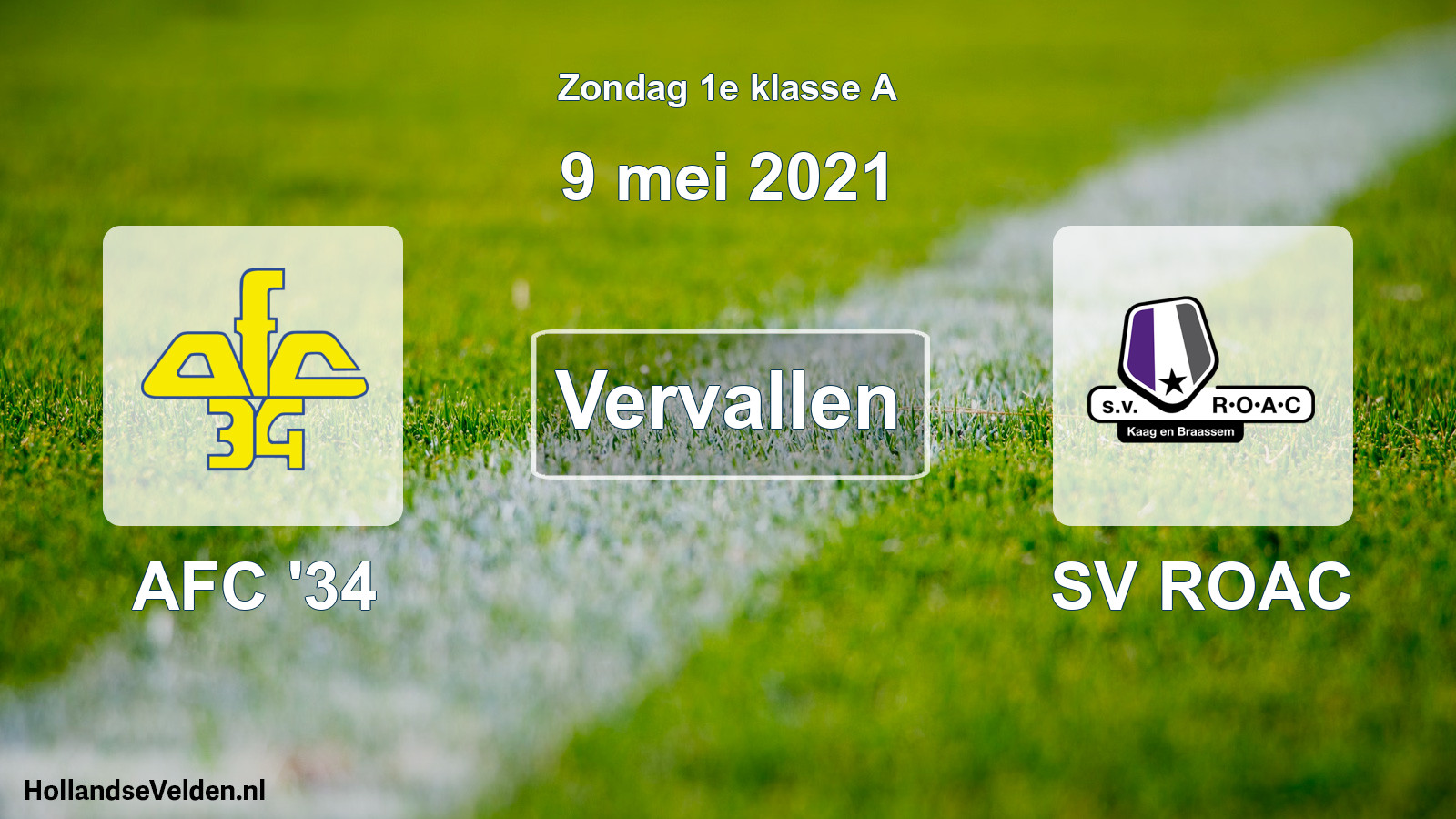 Scheduled Match: AFC '34 - SV ROAC (9 May 2021)