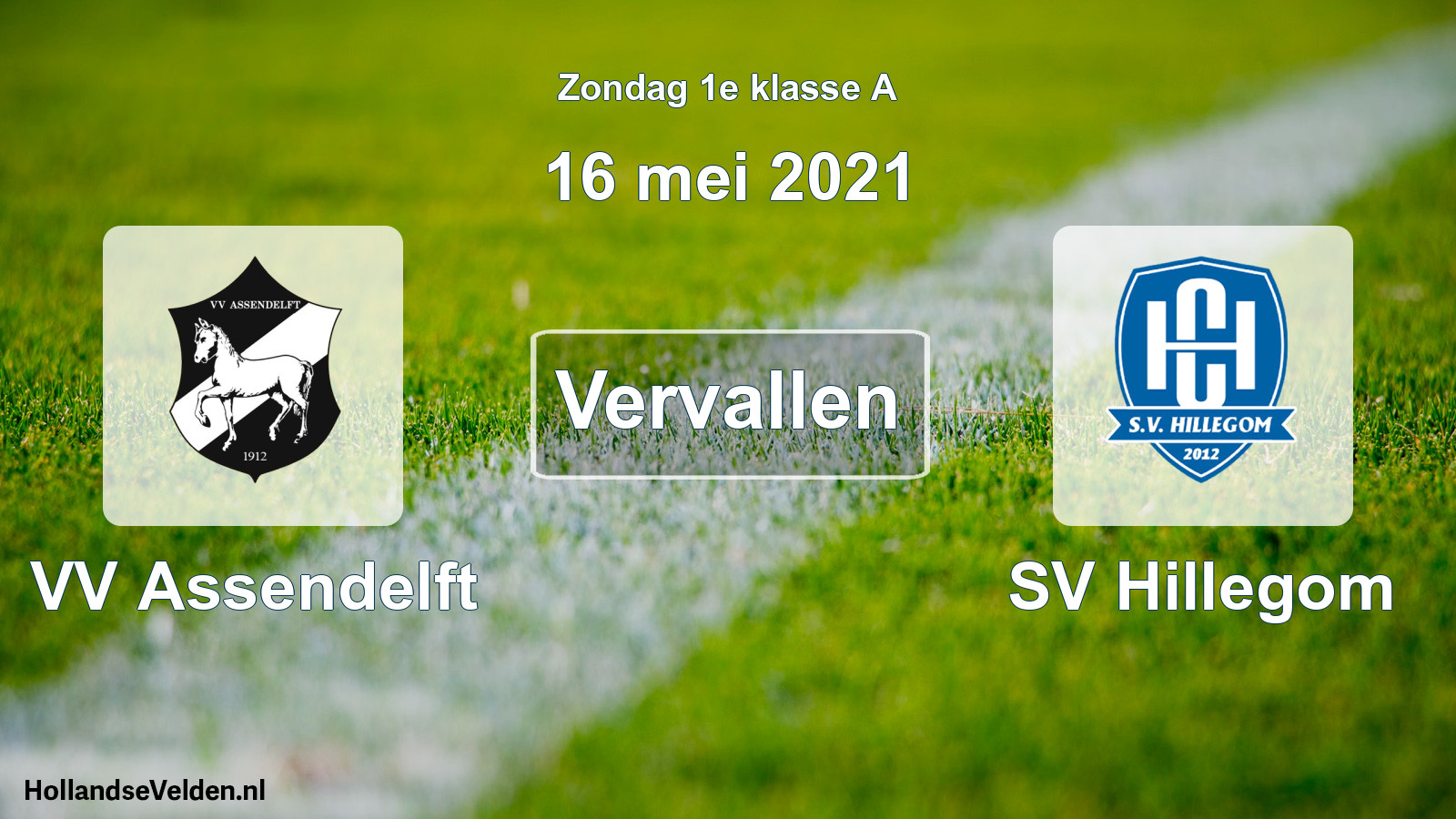 Scheduled Match: VV Assendelft - SV Hillegom (16 May 2021)