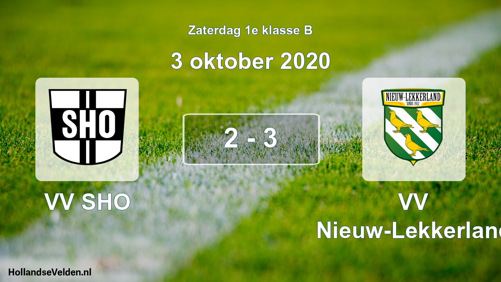 Total number of matches played: VV SHO - VV Nieuw-Lekkerland 2 - 3 (3 October 2020)