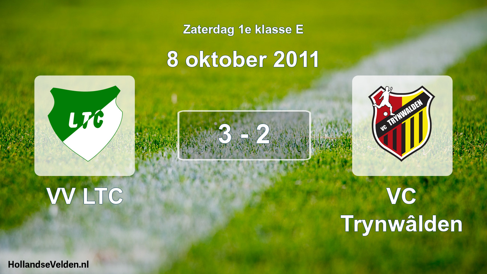 Total number of matches played: VV LTC - VC Trynwâlden 3 - 2 (8 October 2011)