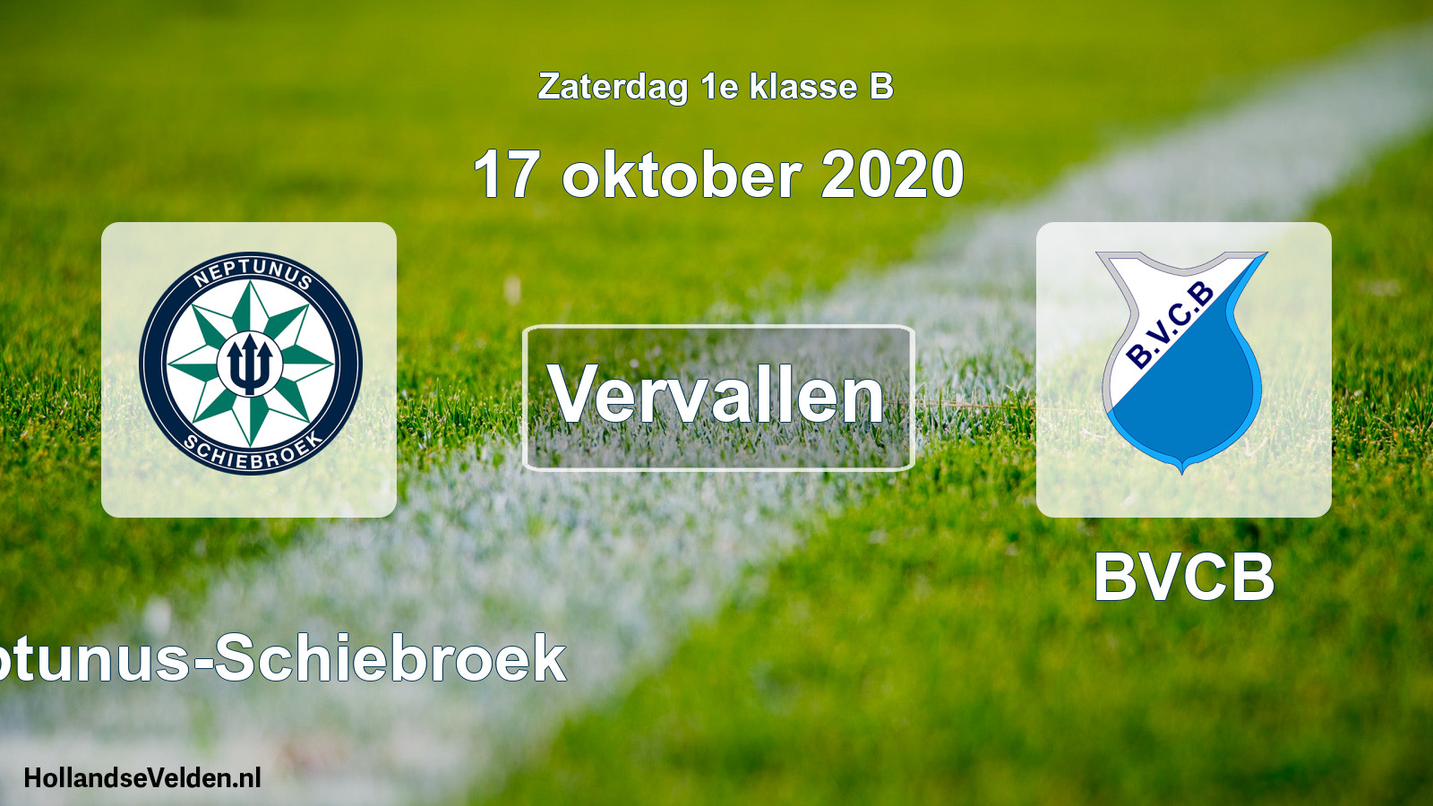 Scheduled Match: Neptunus-Schiebroek - BVCB (17 October 2020)