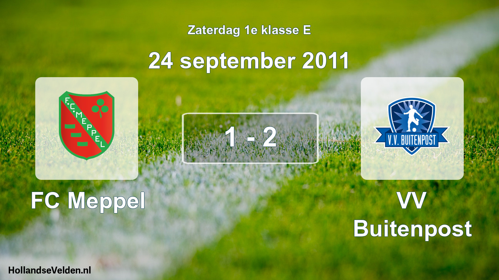 Total number of matches played: FC Meppel - VV Buitenpost 1 - 2 (24 September 2011)