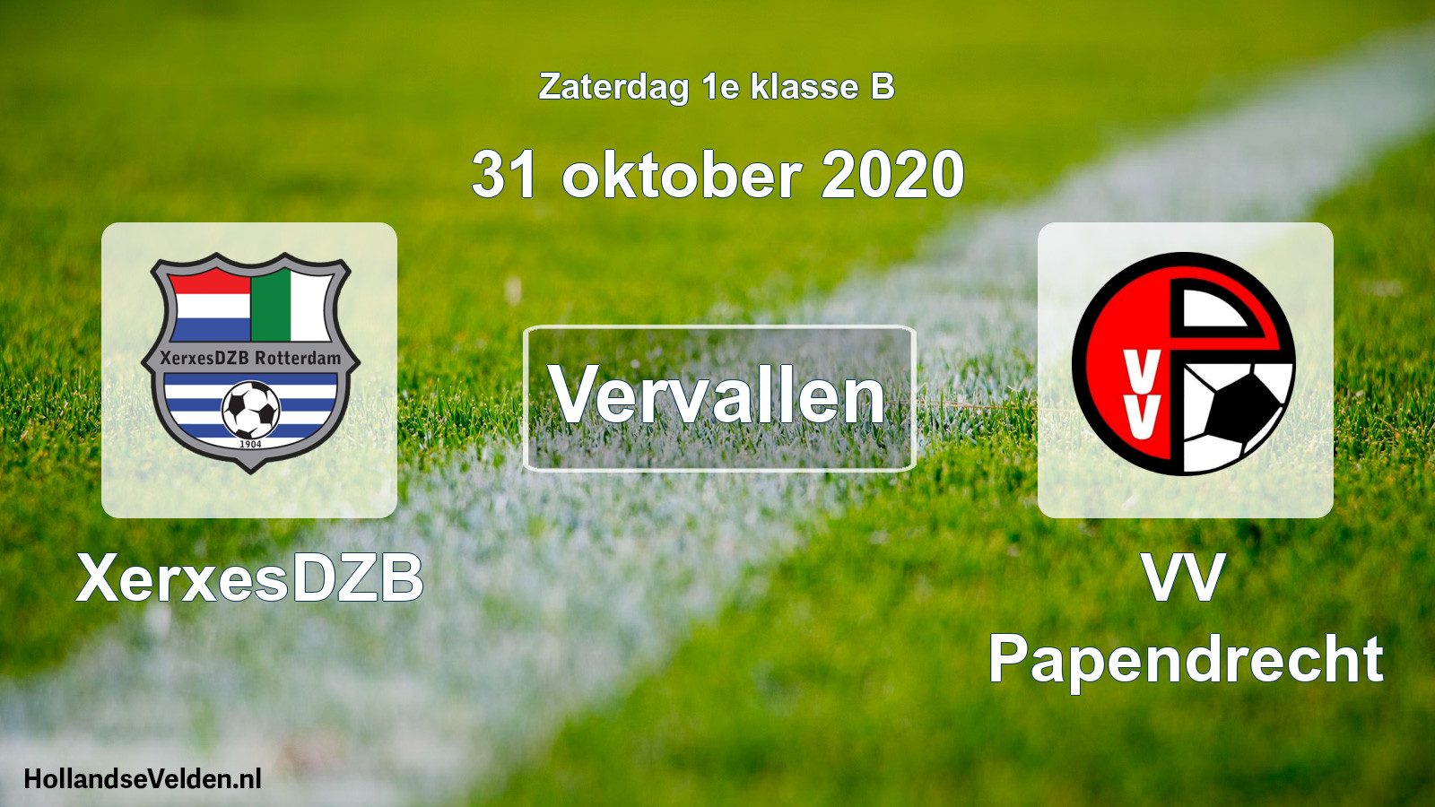 Scheduled Match: XerxesDZB - VV Papendrecht (31 October 2020)