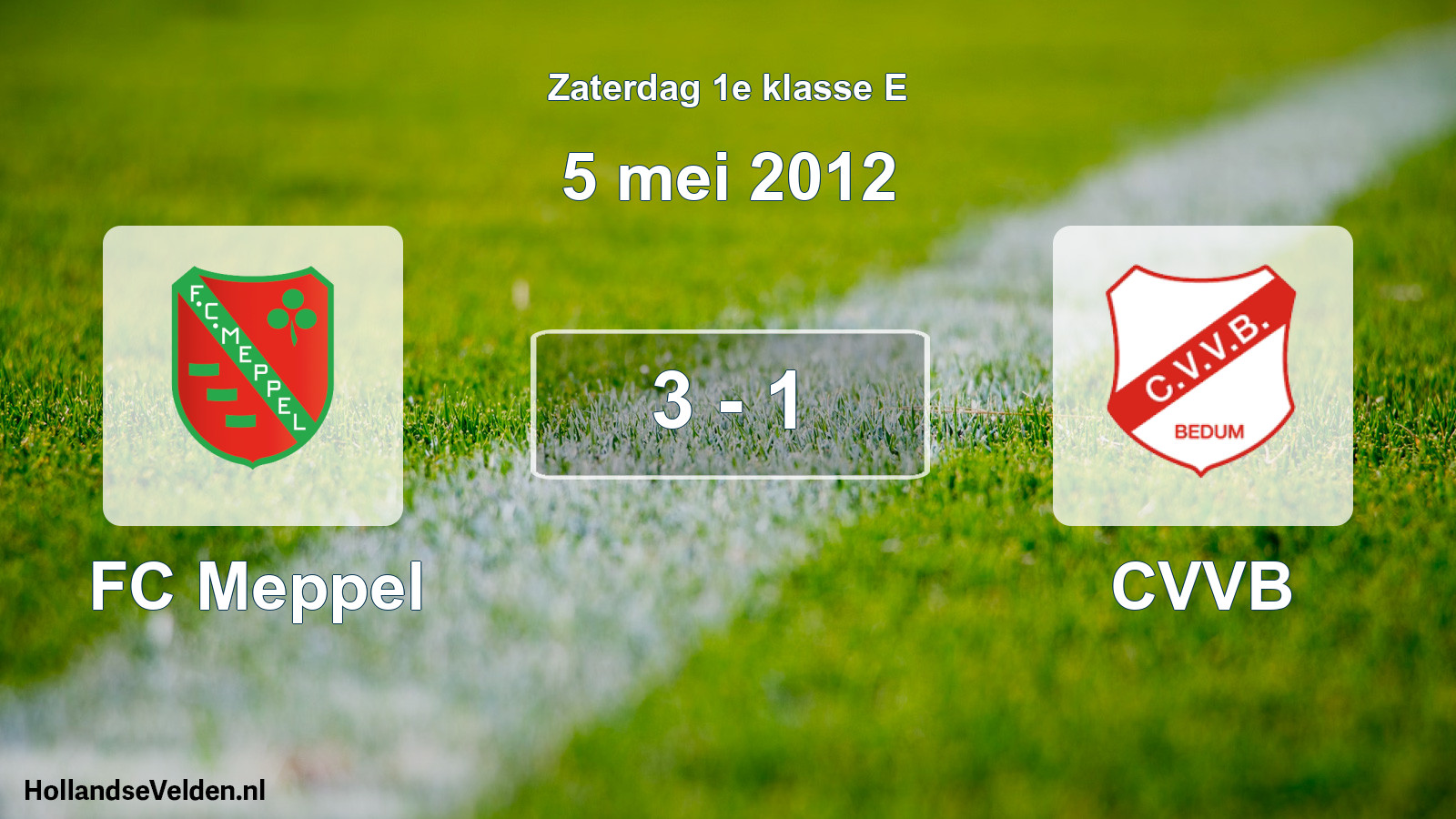 Total number of matches played: FC Meppel - CVVB 3 - 1 (5 May 2012)