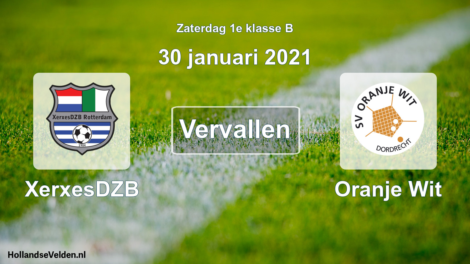 Scheduled Match: XerxesDZB - Oranje Wit (30 January 2021)