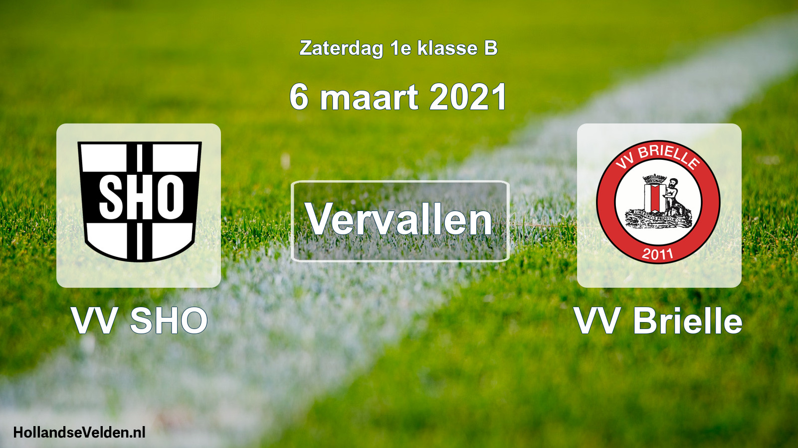 Scheduled Match: VV SHO - VV Brielle (6 March 2021)