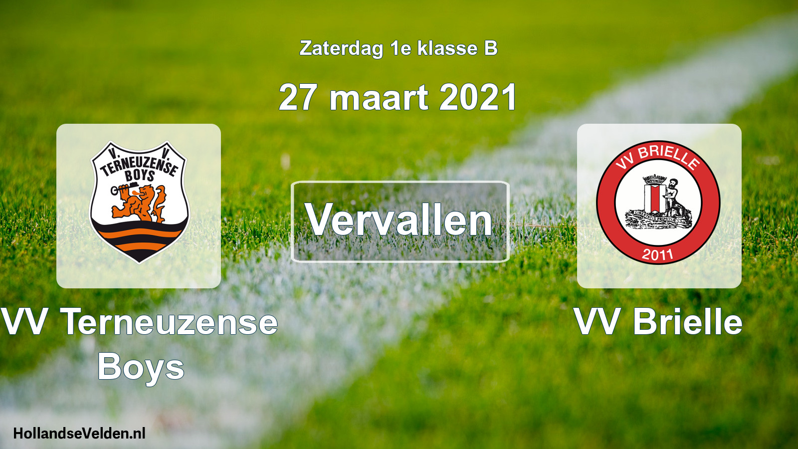 Scheduled Match: VV Terneuzense Boys - VV Brielle (27 March 2021)