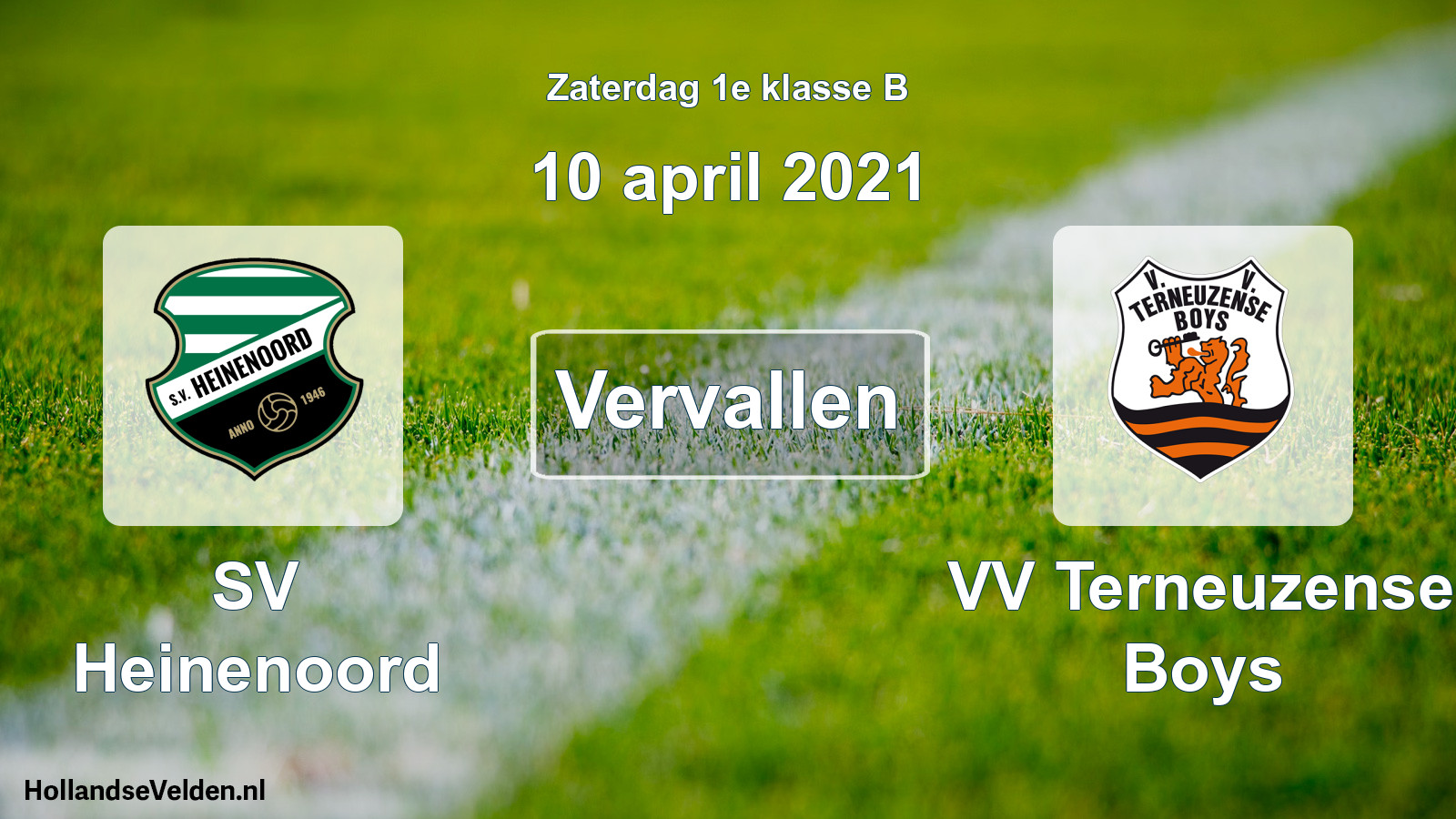 Scheduled Match: SV Heinenoord - VV Terneuzense Boys (10 April 2021)