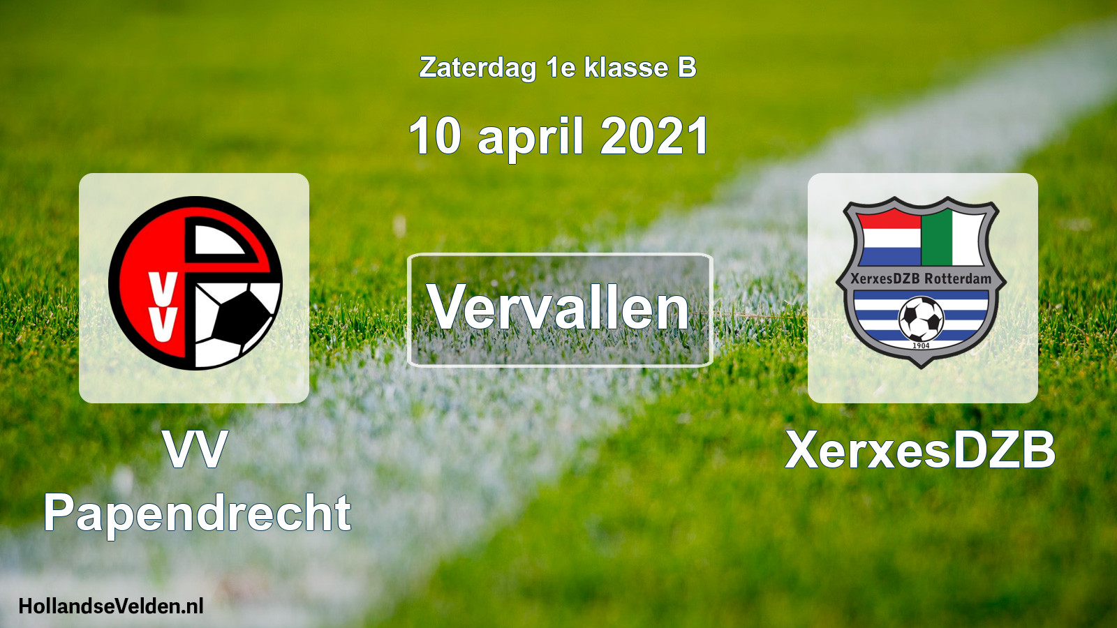Scheduled Match: VV Papendrecht - XerxesDZB (10 April 2021)