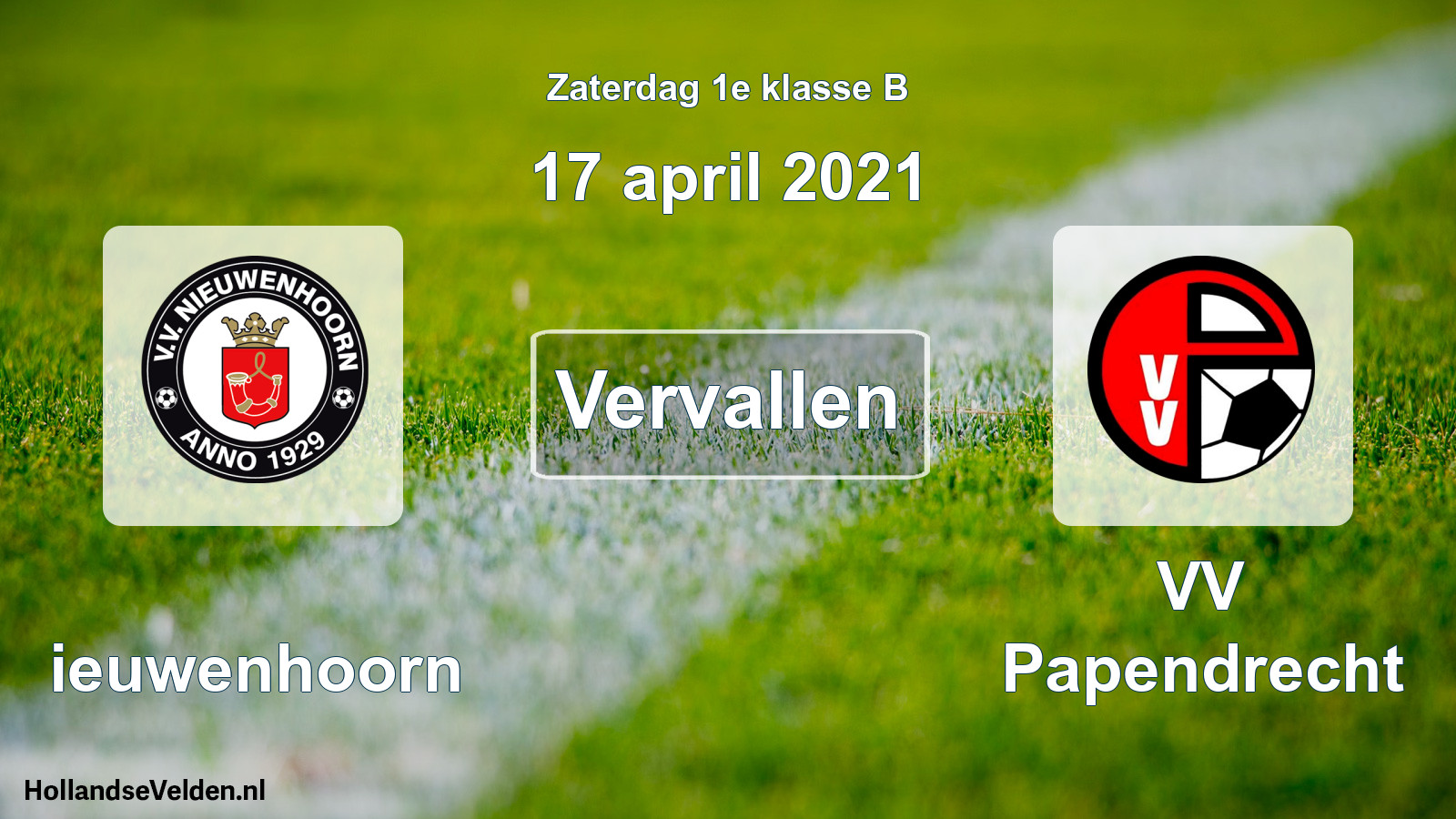 Scheduled Match: Nieuwenhoorn - VV Papendrecht (17 April 2021)