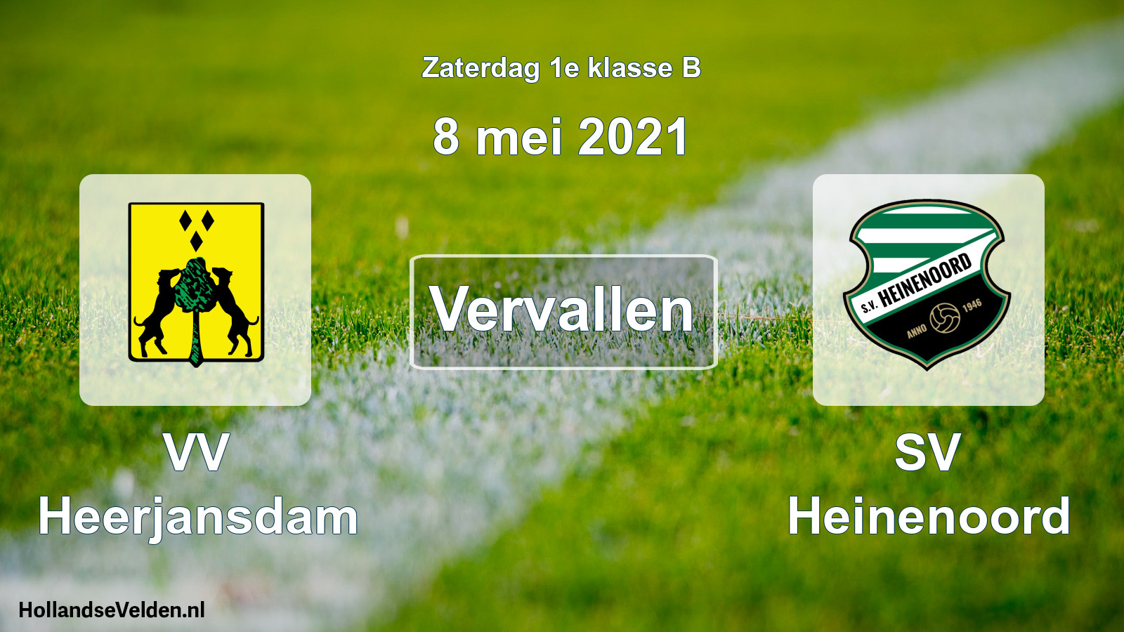 Scheduled Match: VV Heerjansdam - SV Heinenoord (8 May 2021)