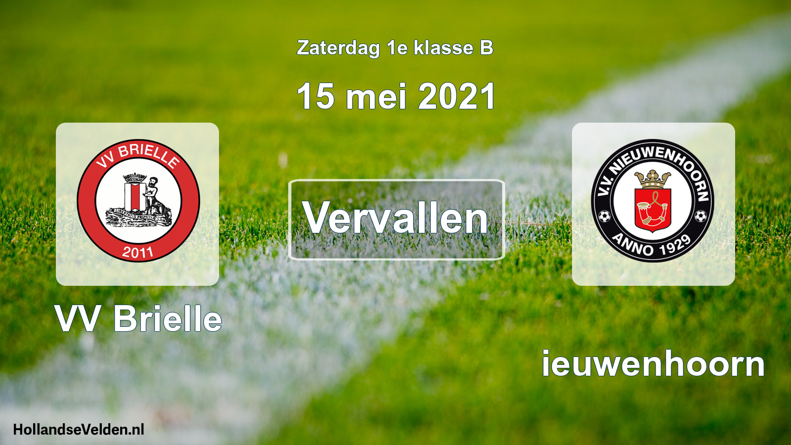 Scheduled Match: VV Brielle - Nieuwenhoorn (15 May 2021)