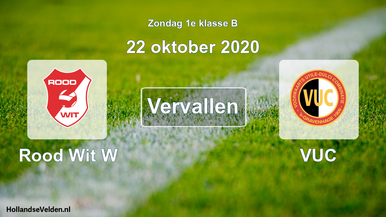 Scheduled Match: Rood Wit W - VUC (22 October 2020)