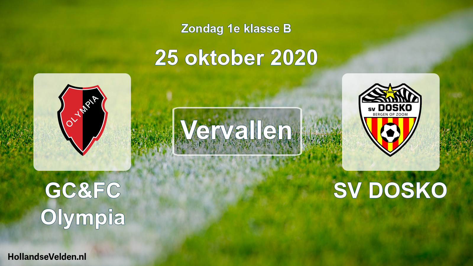 Scheduled Match: GC&FC Olympia - SV DOSKO (25 October 2020)