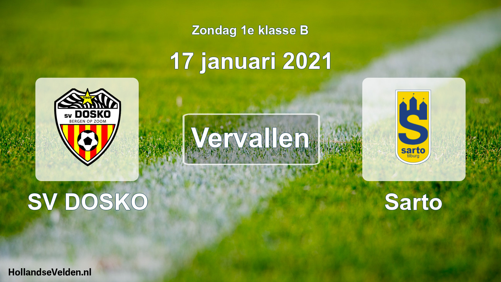 Scheduled Match: SV DOSKO - Sarto (17 January 2021)