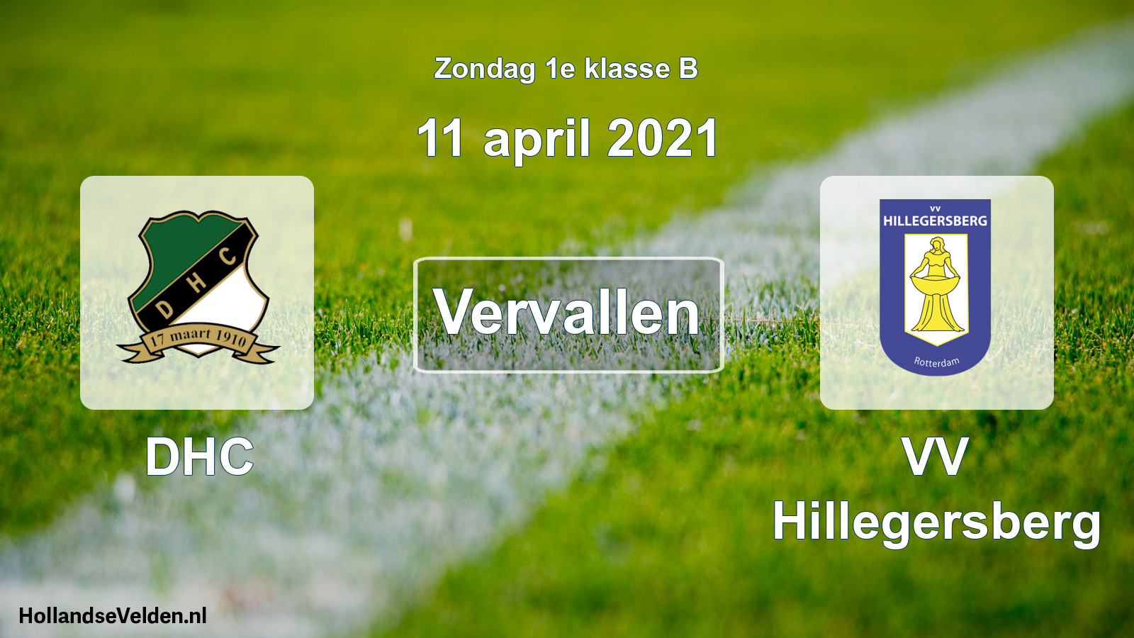 Scheduled Match: DHC - VV Hillegersberg (11 April 2021)