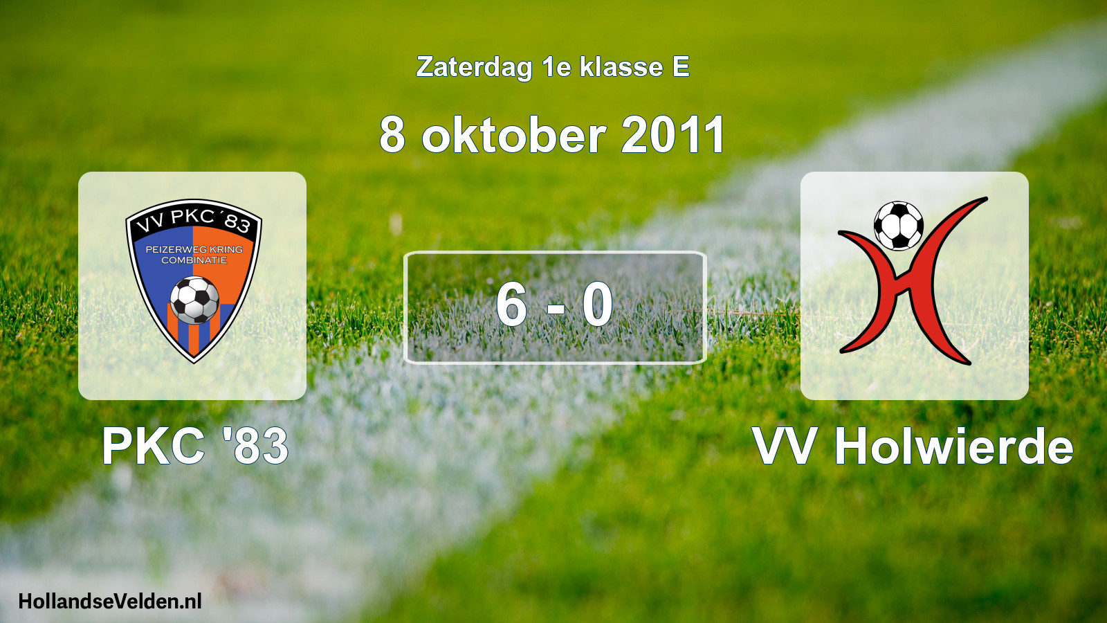 Total number of matches played: PKC '83 - VV Holwierde 6 - 0 (8 October 2011)
