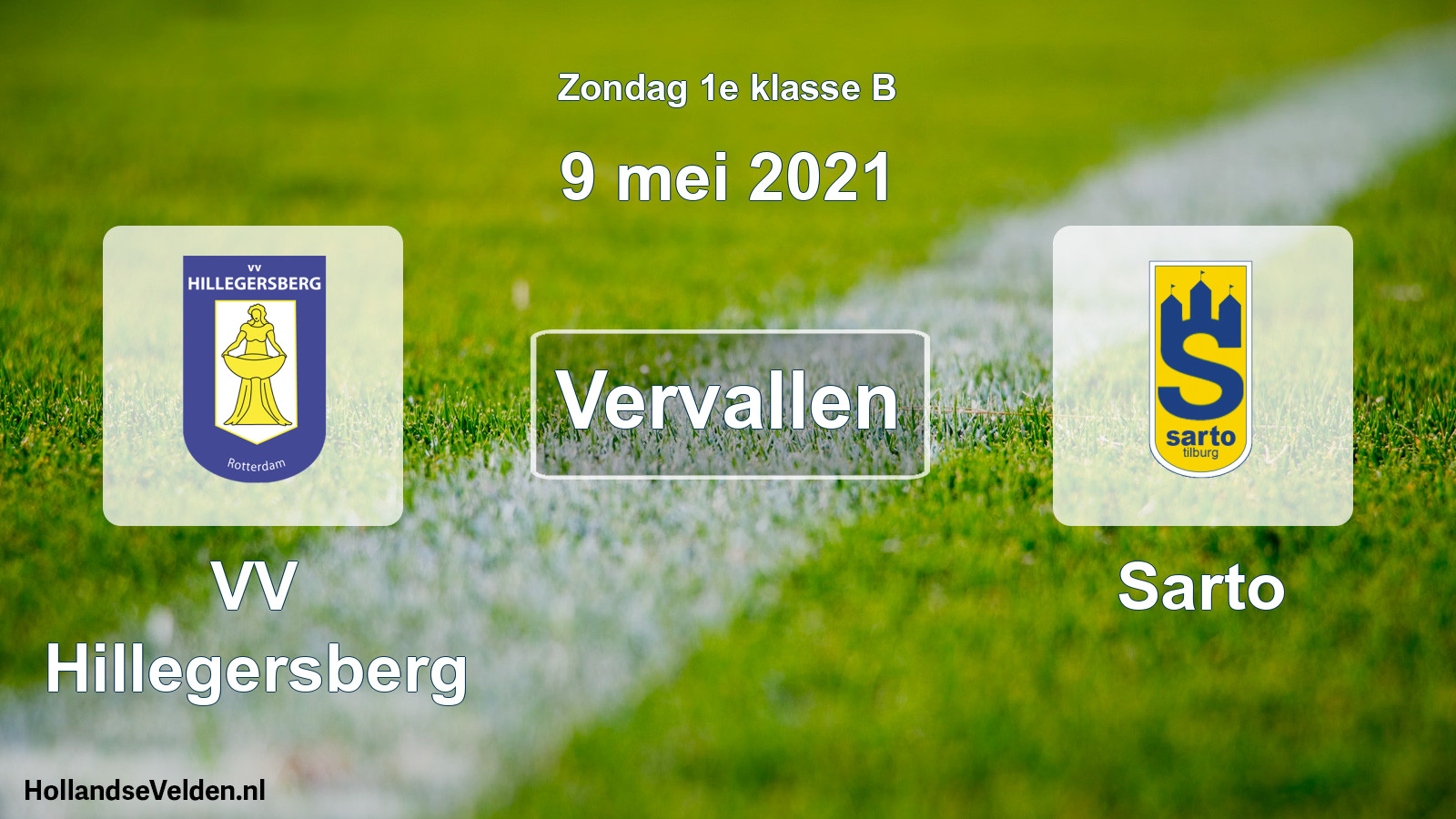 Scheduled Match: VV Hillegersberg - Sarto (9 May 2021)