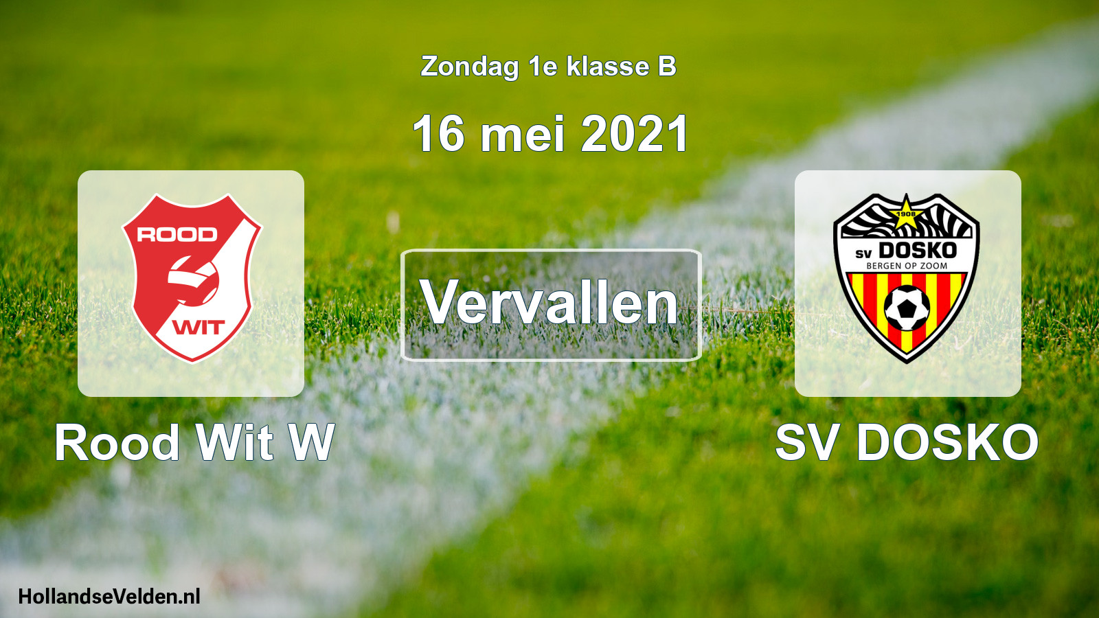 Scheduled Match: Rood Wit W - SV DOSKO (16 May 2021)