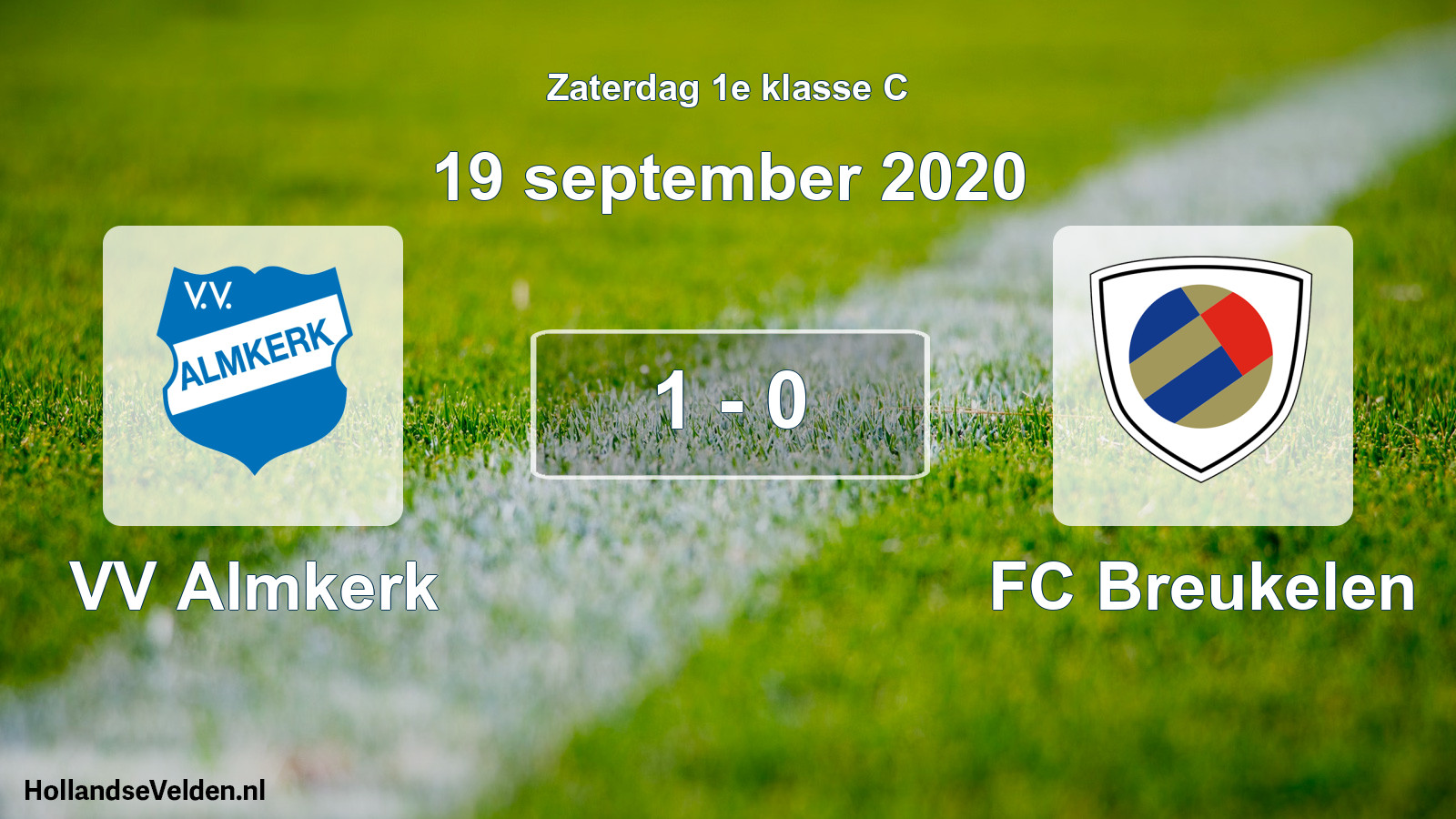 Total number of matches played: VV Almkerk - FC Breukelen 1 - 0 (19 September 2020)