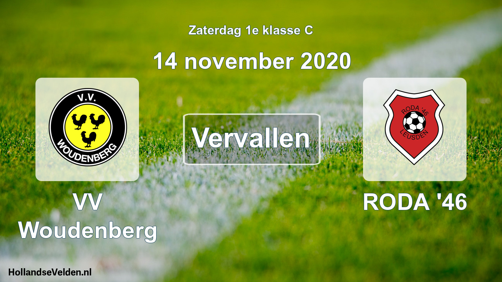 Scheduled Match: VV Woudenberg - RODA '46 (14 November 2020)